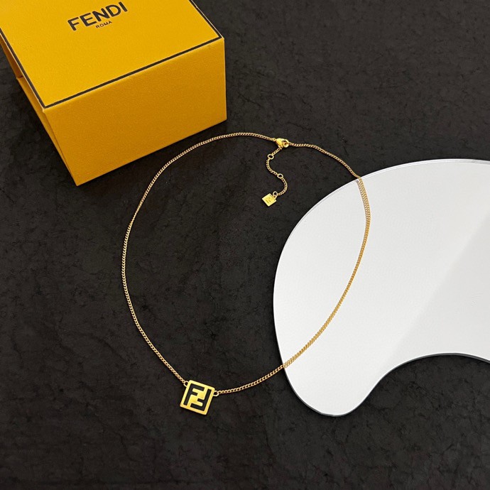Fendi Forever Fendi Gold-coloured Necklace  - DesignerGu