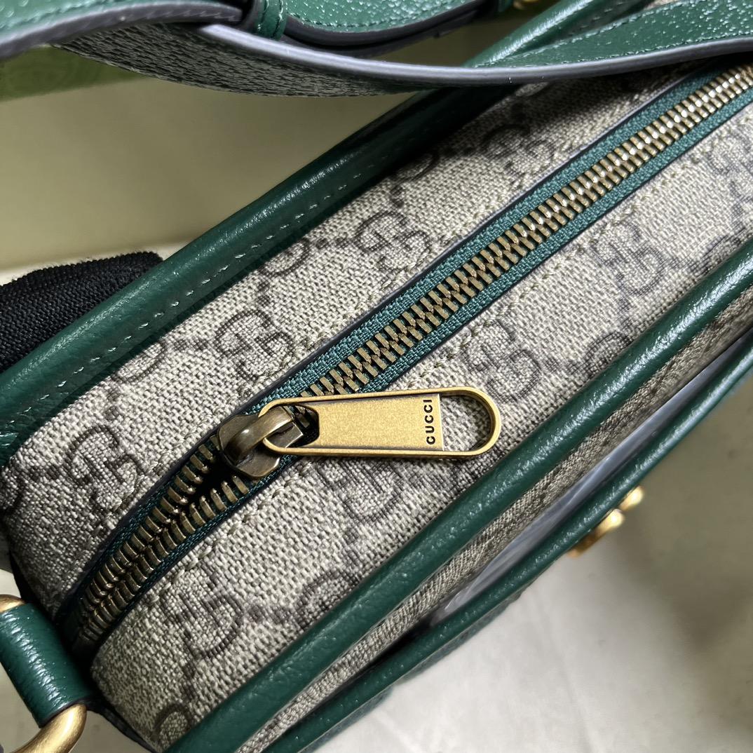 Gucci Mini GG Canvas Mini Shoulder Bag (21.5x 14x 7cm) - DesignerGu