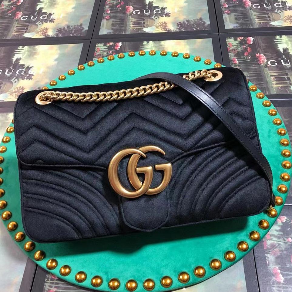 Gucci GG Marmont Medium Shoulder Bag(31-19-7CM)     443496 - DesignerGu