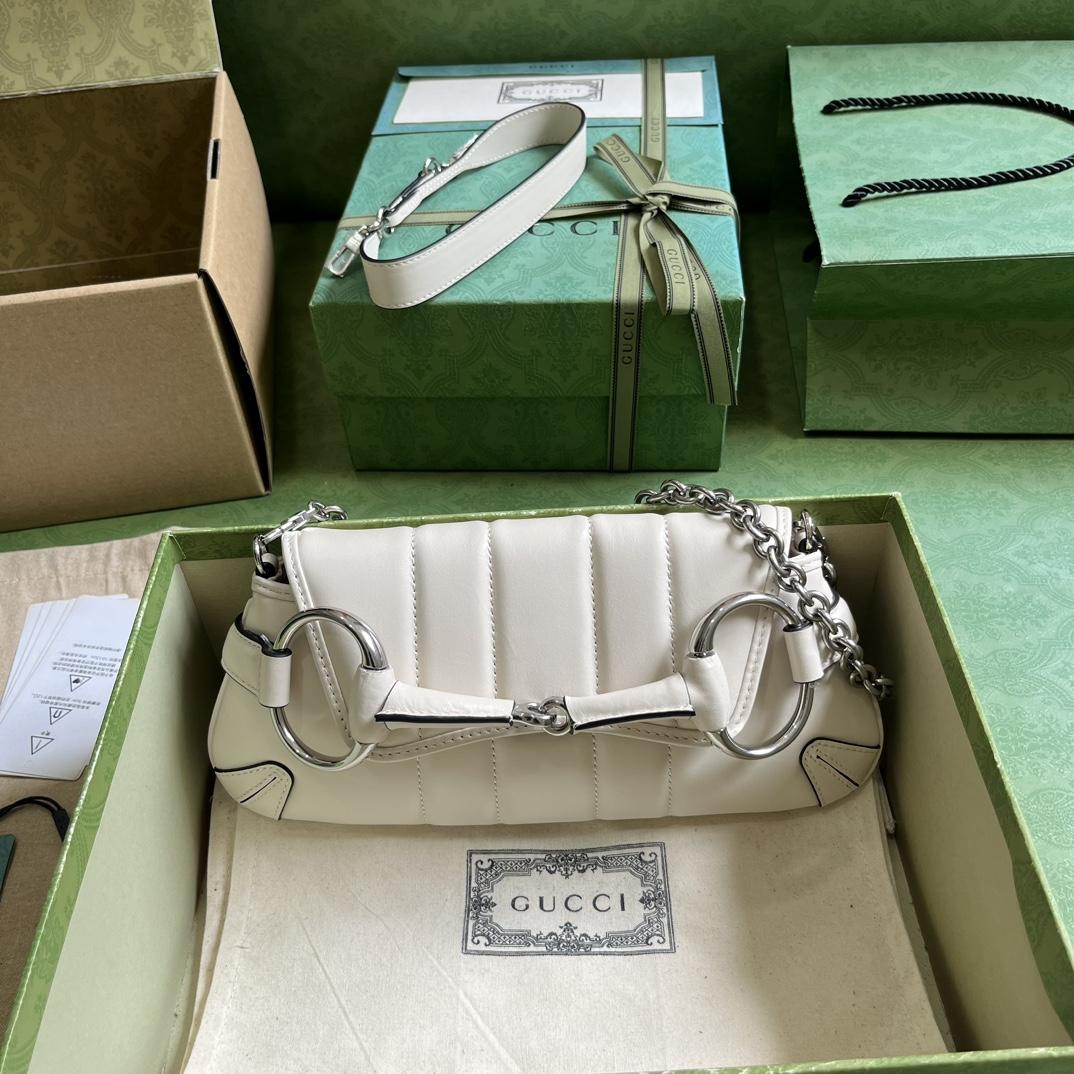 Gucci Horsebit Chain Small Shoulder Bag (27x 11.5x 5cm) - DesignerGu