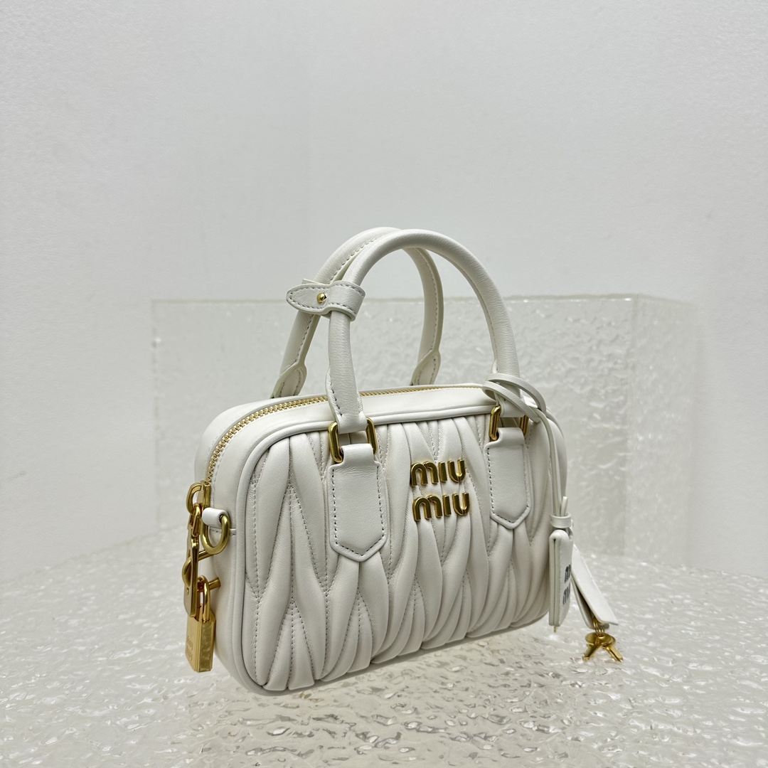 Miu Miu Matelassé Nappa Leather Top-handle Bag - DesignerGu