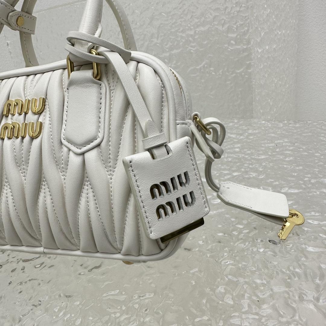 Miu Miu Matelassé Nappa Leather Top-handle Bag - DesignerGu