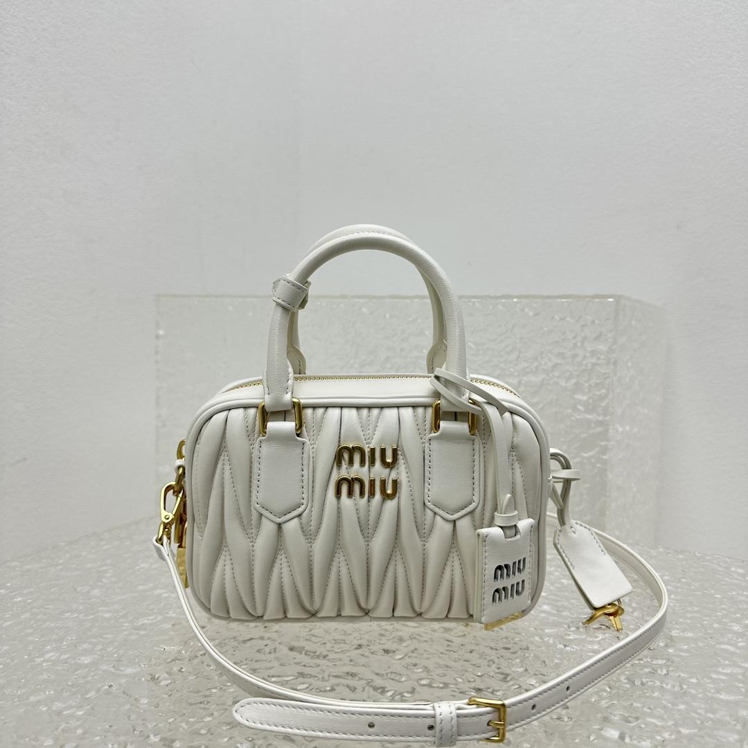 Miu Miu Matelassé Nappa Leather Top-handle Bag - DesignerGu