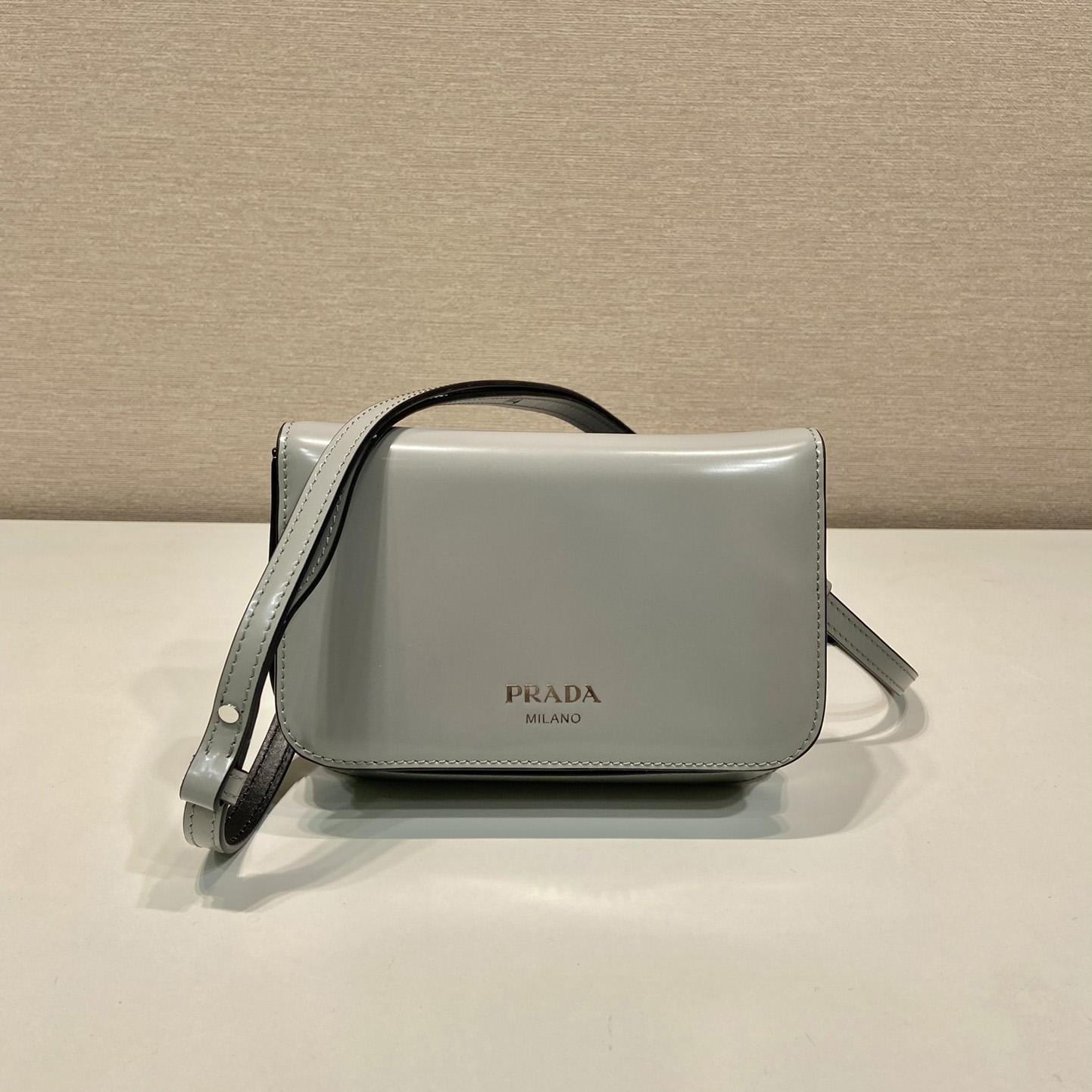 Prada Brushed Leather Mini-bag With Shoulder Strap - DesignerGu