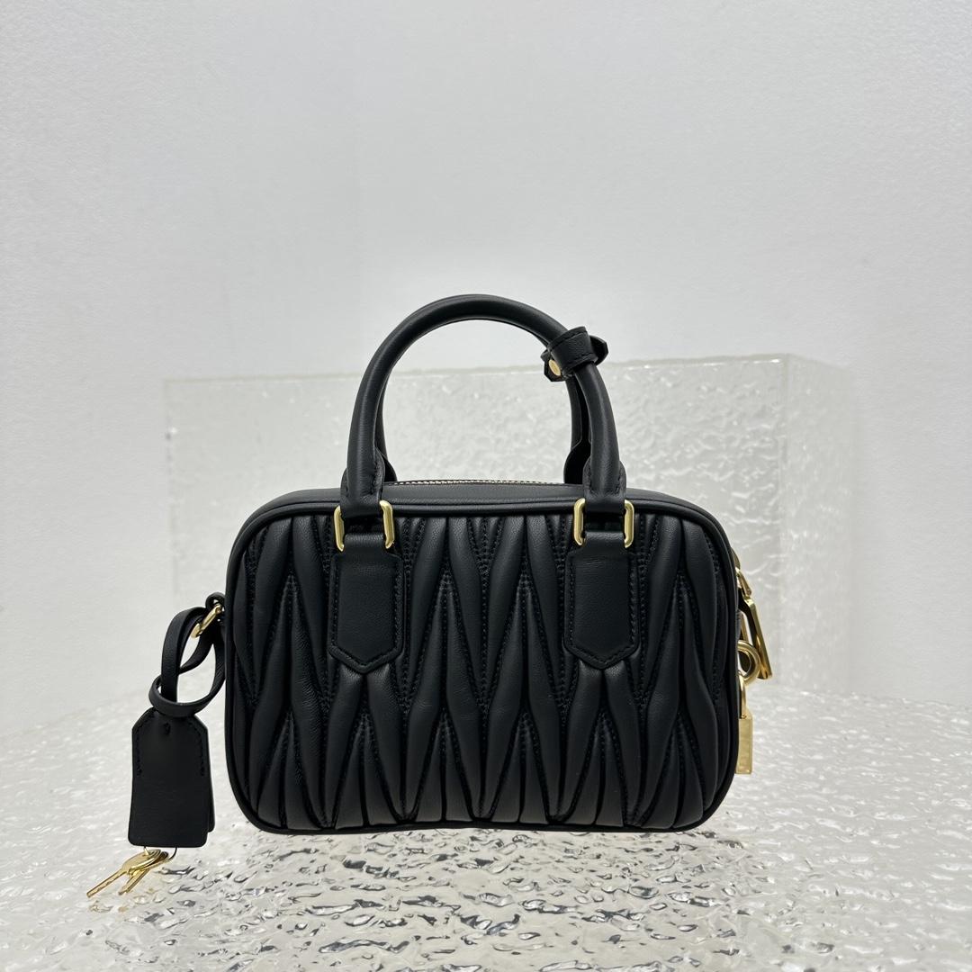 Miu Miu Matelassé Nappa Leather Top-handle Bag - DesignerGu