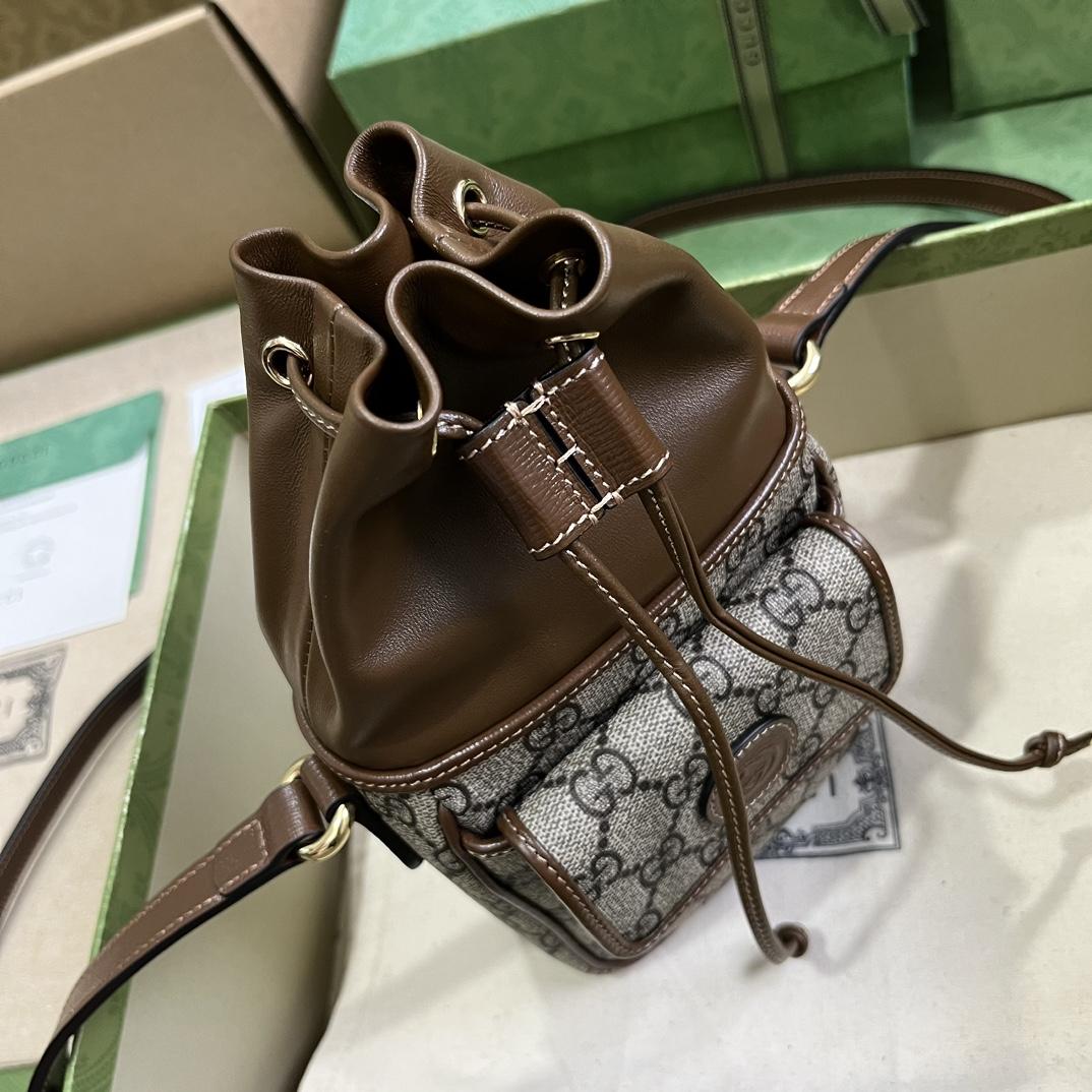 Gucci GG Mini Bucket Bag With Interlocking G - DesignerGu