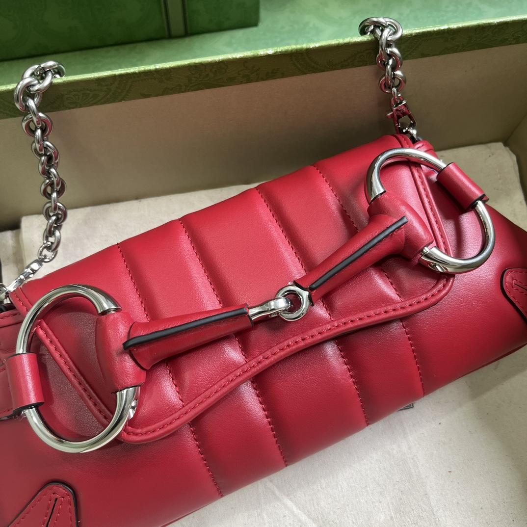 Gucci Horsebit Chain Small Shoulder Bag (27x 11.5x 5cm) - DesignerGu