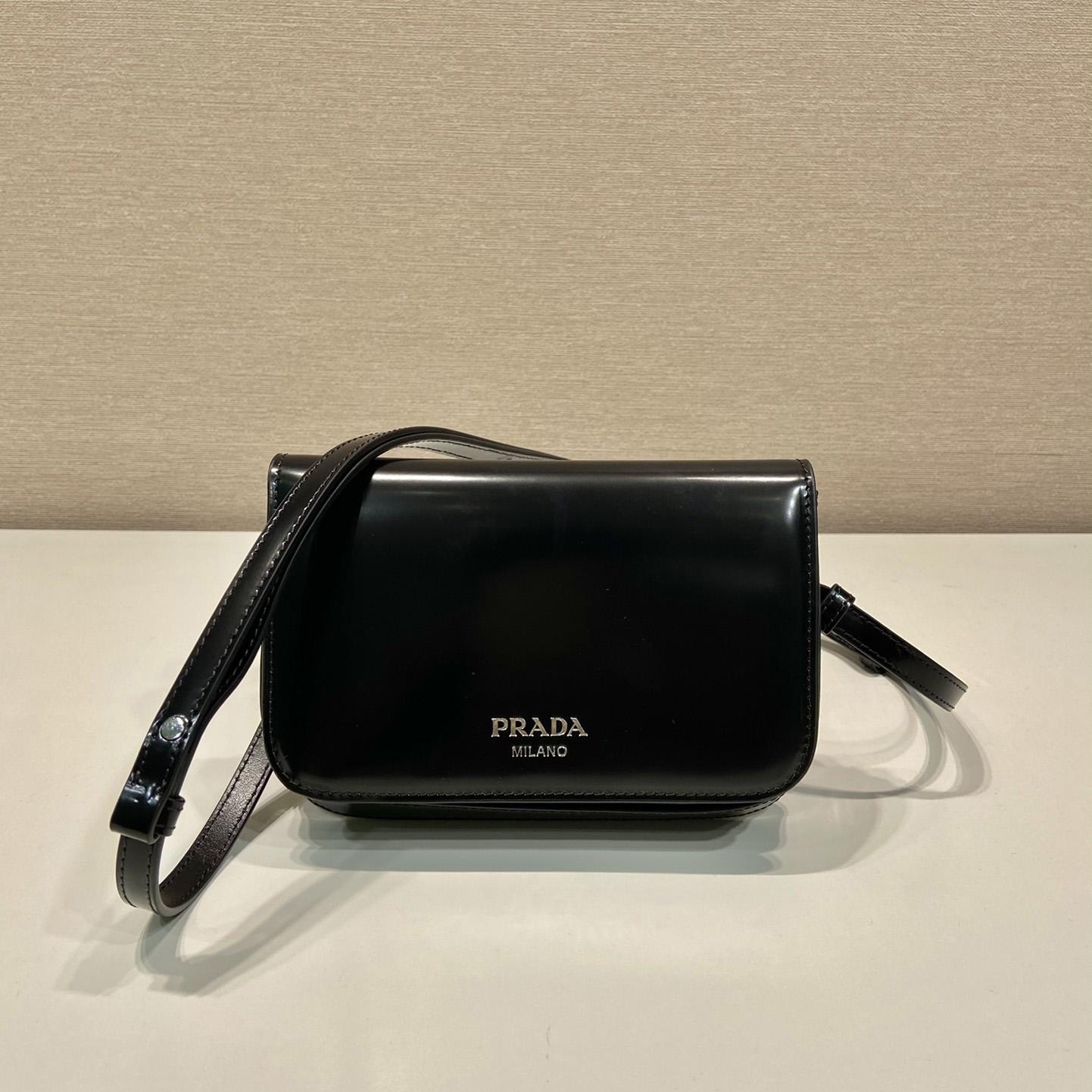 Prada Brushed Leather Mini-bag With Shoulder Strap - DesignerGu