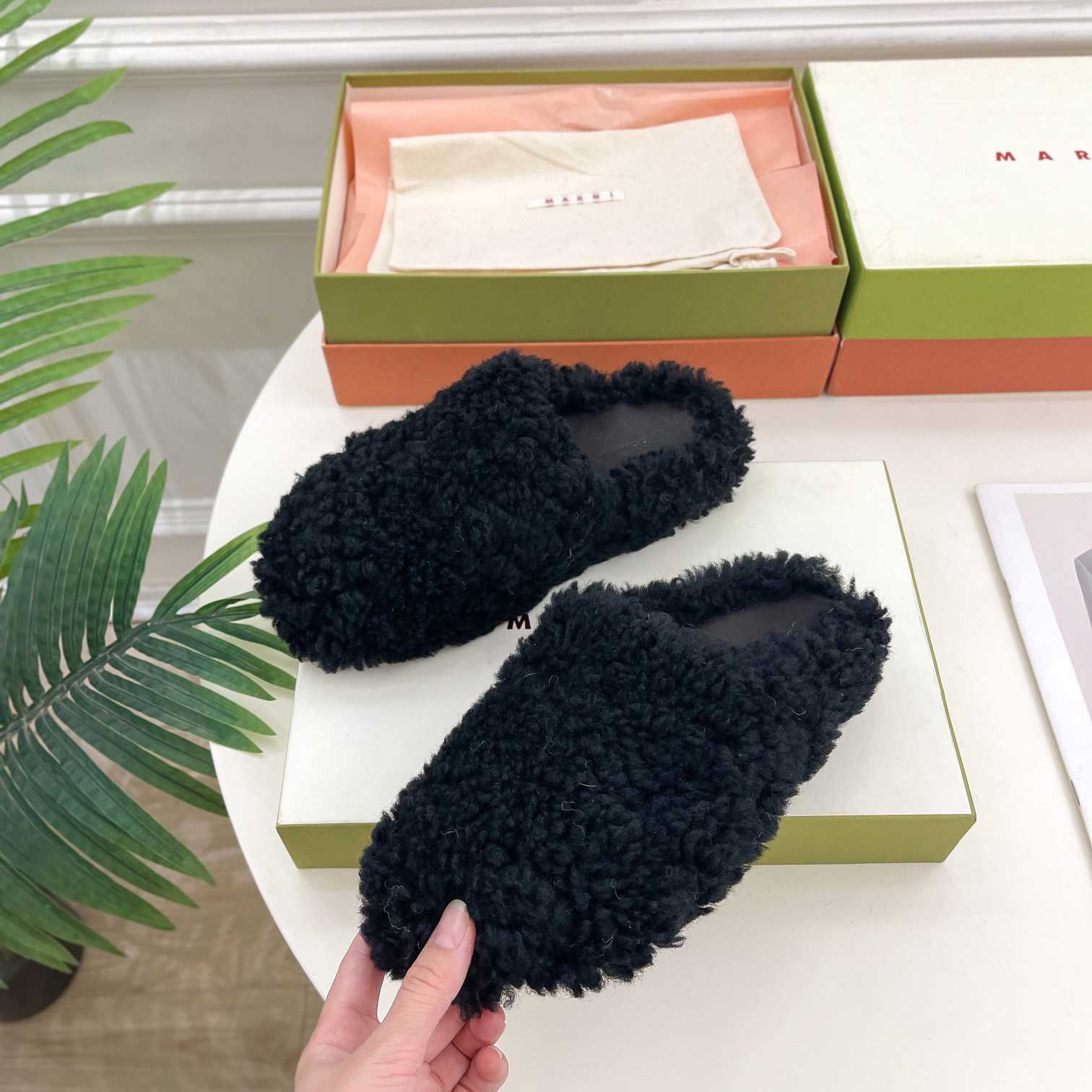 Marni Textured Slip-on Mules  - DesignerGu