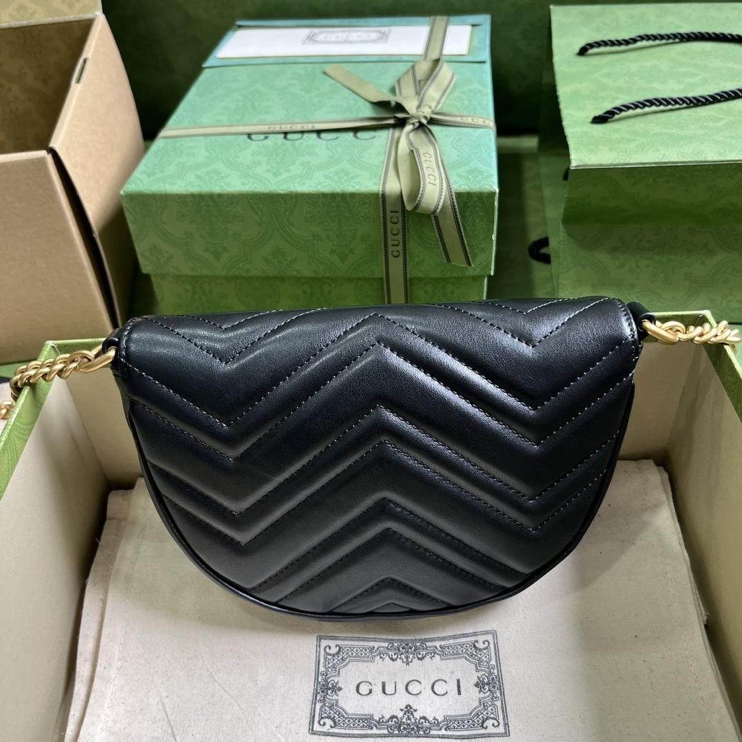 Gucci GG Marmont Matelasse Chain Mini Bag (20x 14.5x 4cm) - DesignerGu