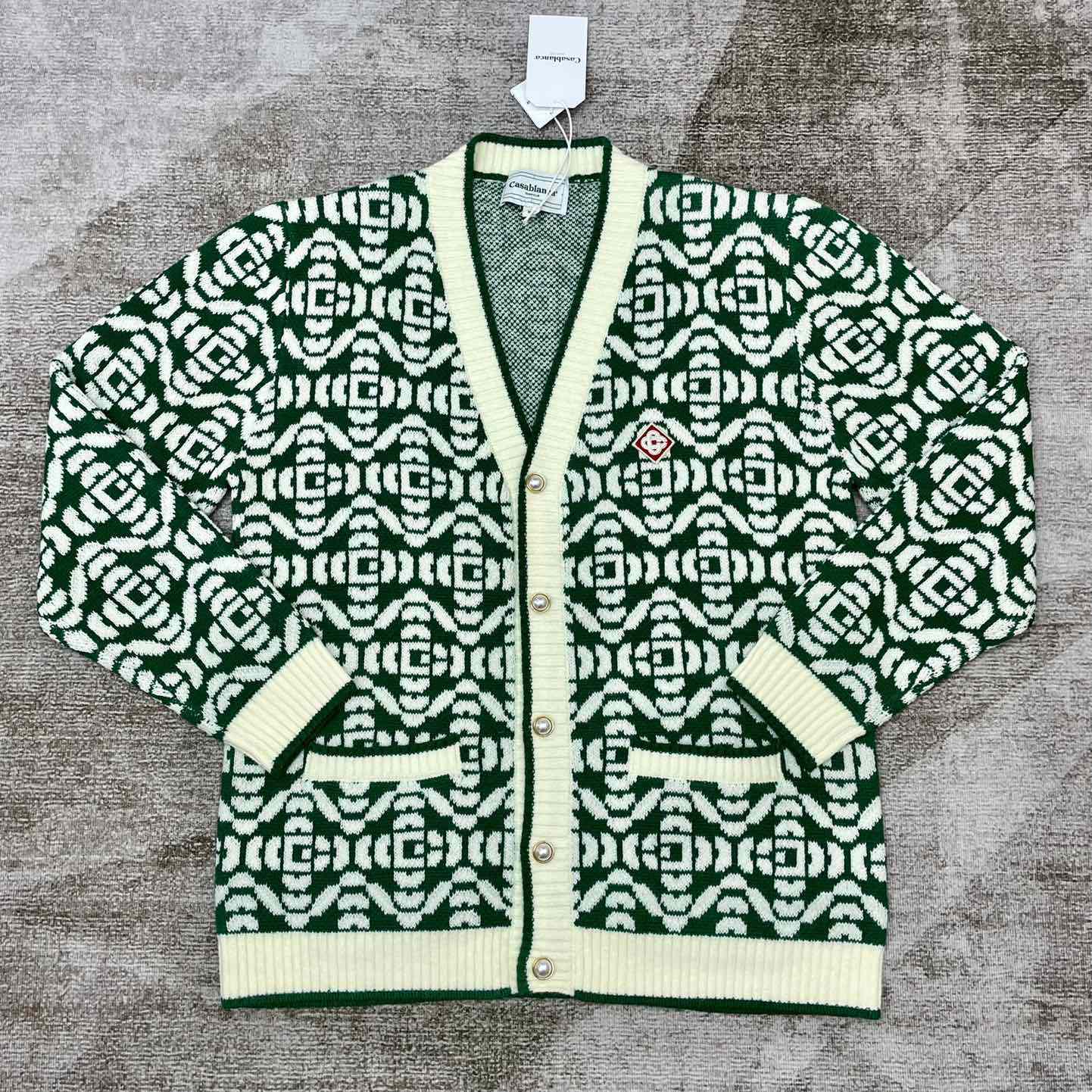 Casablanca Monogram Cardigan - DesignerGu