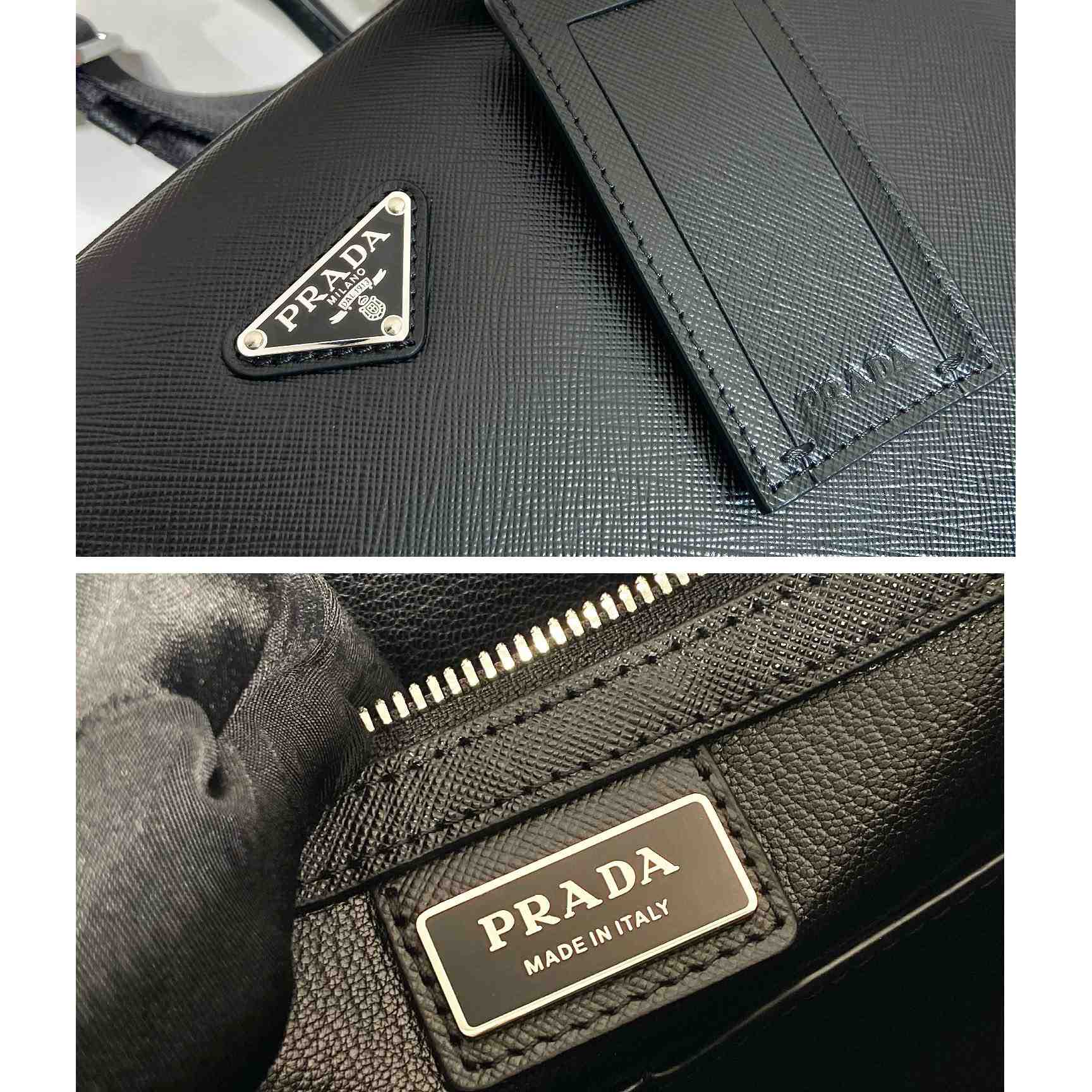 Prada Saffiano Leather Work Bag - DesignerGu