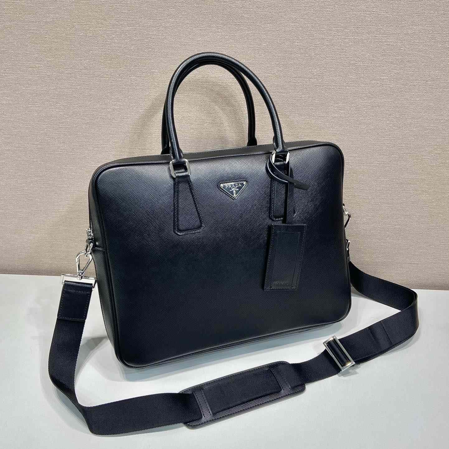 Prada Saffiano Leather Work Bag - DesignerGu