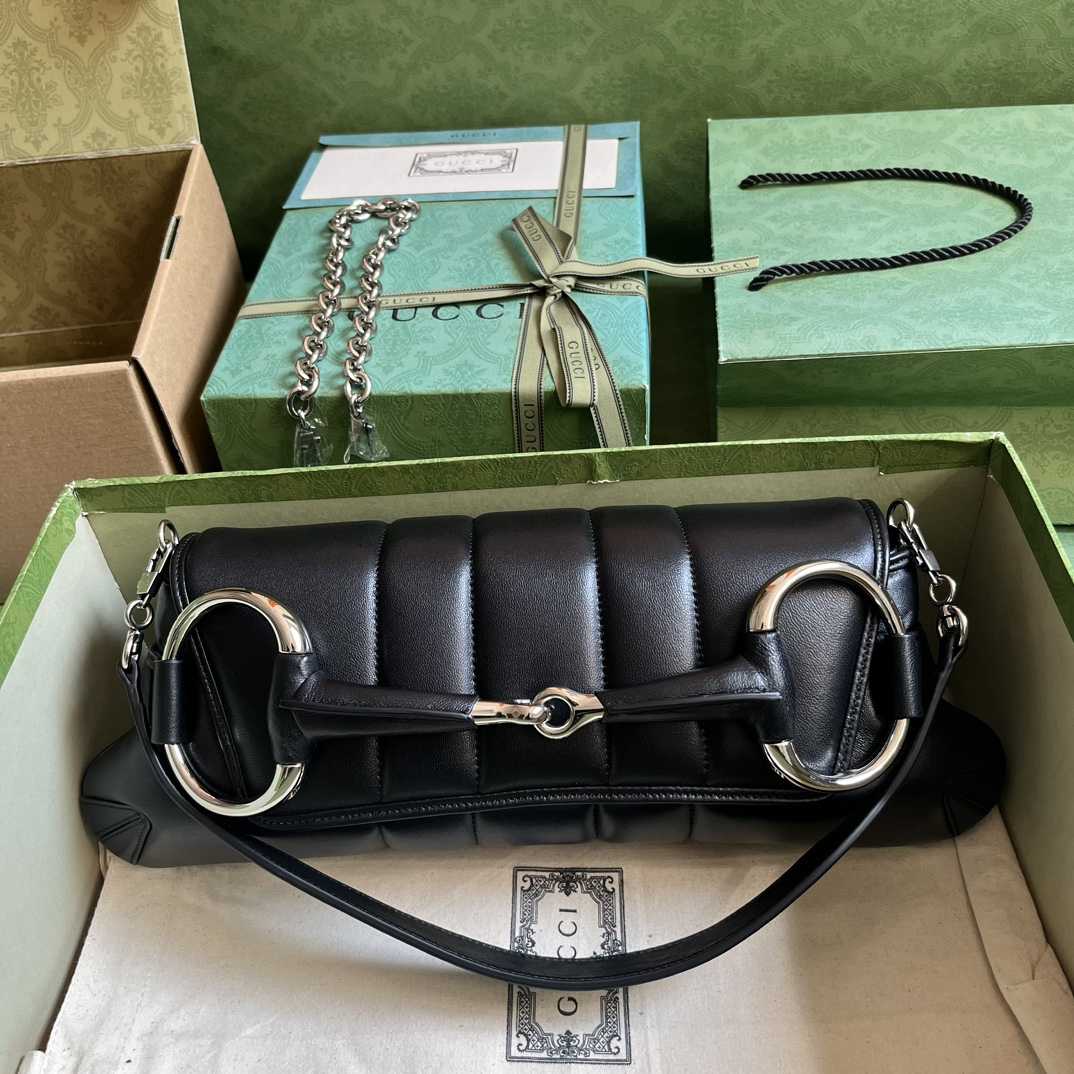 Gucci Horsebit Chain Medium Shoulder Bag (38x 15x 16cm) - DesignerGu