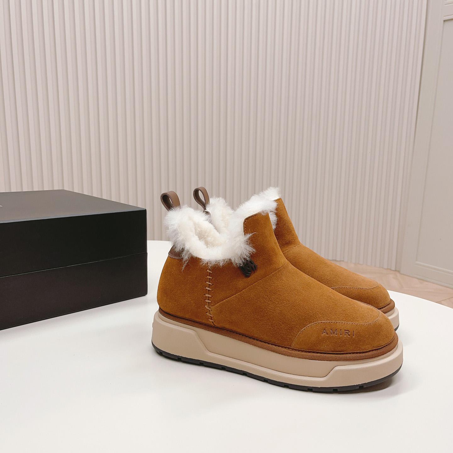 Amiri Malibu Shearling Lined Suede Boots - DesignerGu