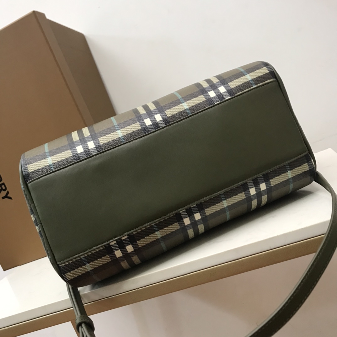 Burberry Check Medium Bowling Bag  - DesignerGu