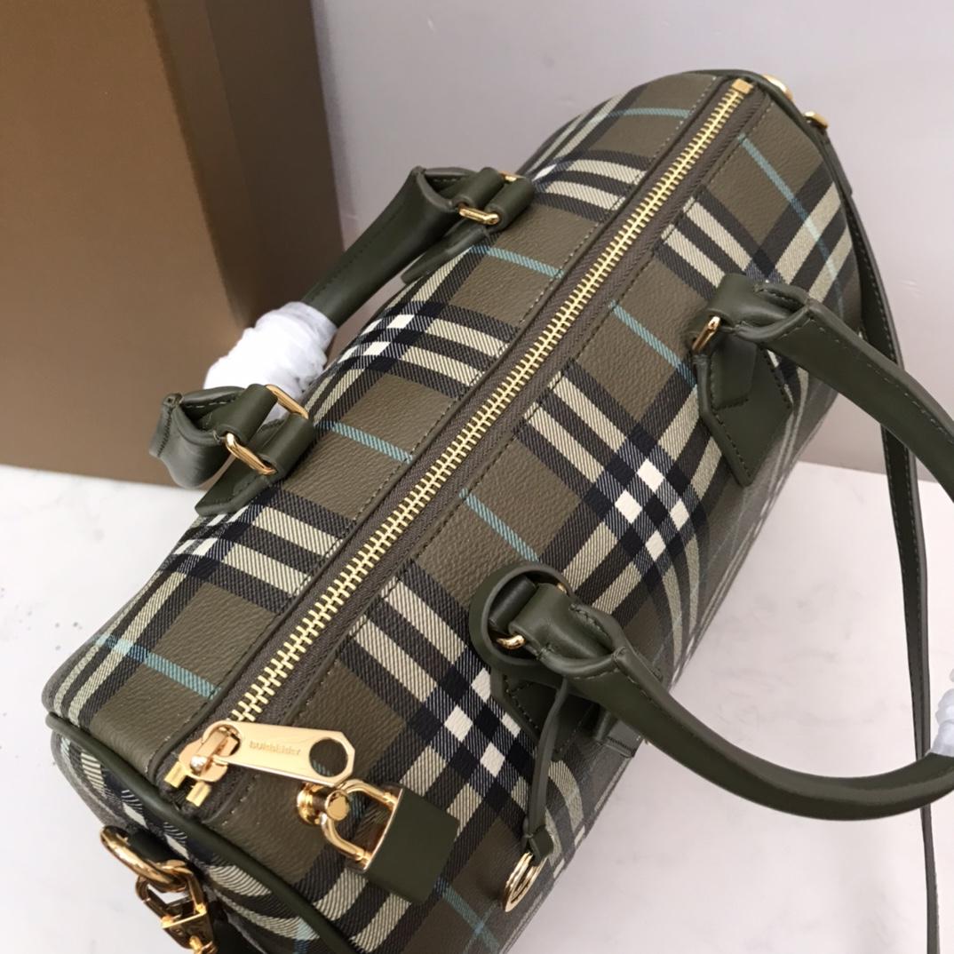 Burberry Check Medium Bowling Bag  - DesignerGu