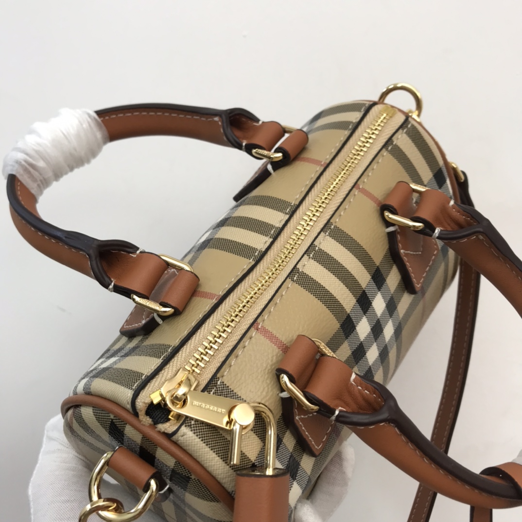 Burberry Check Mini Bowling Bag - DesignerGu