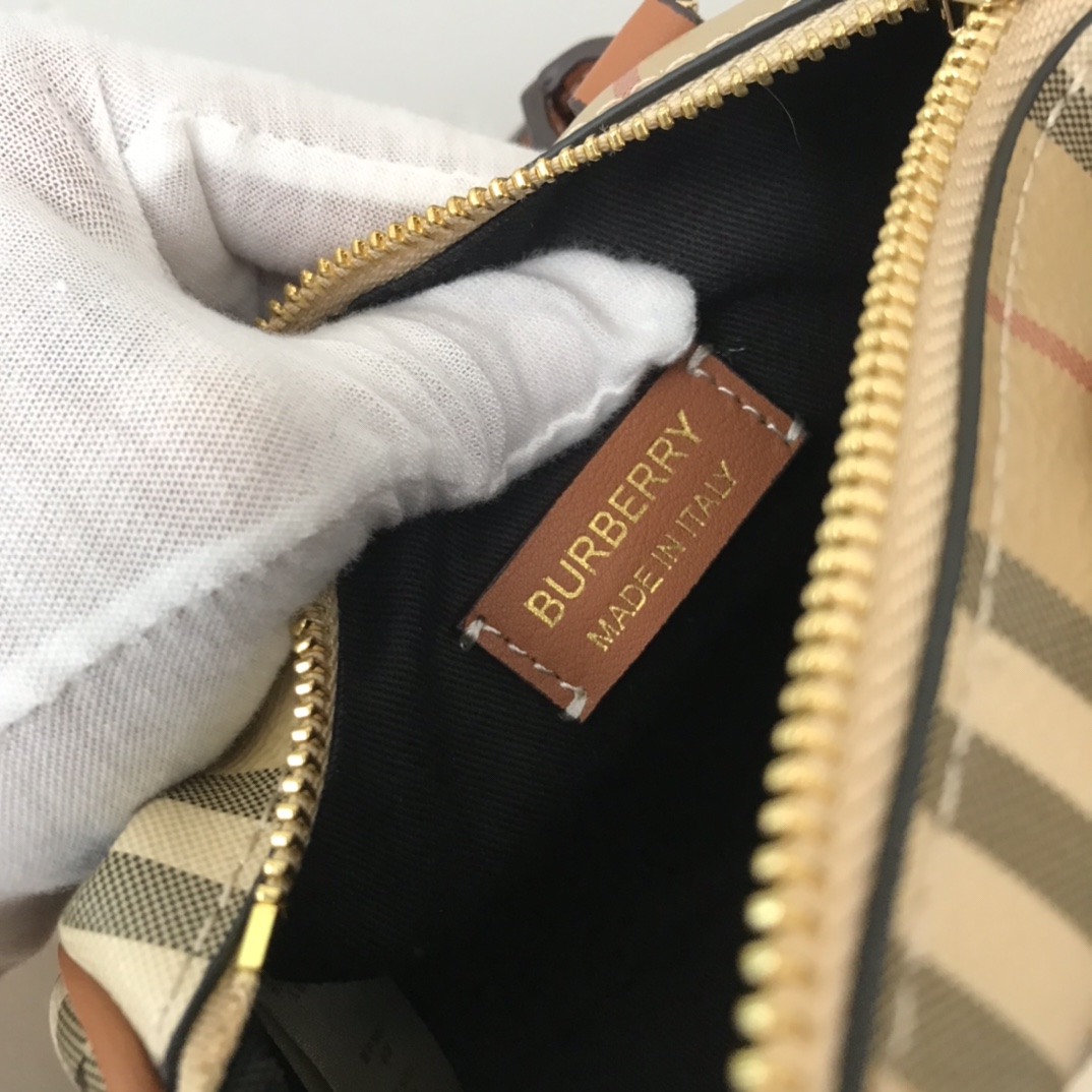 Burberry Check Mini Bowling Bag - DesignerGu