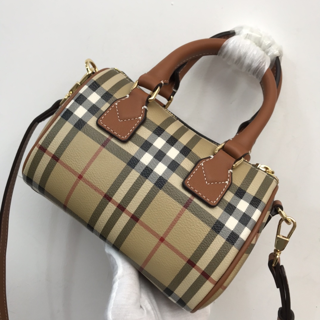 Burberry Check Mini Bowling Bag - DesignerGu