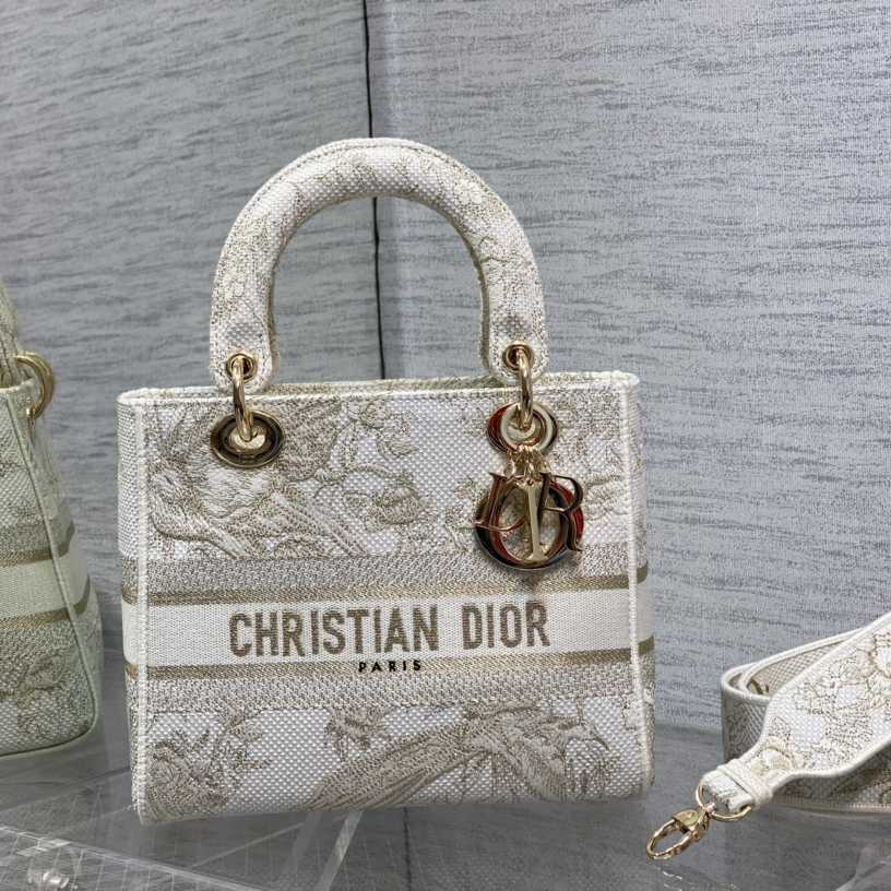 Dior Medium Embroidered Lady D-lite Bag - DesignerGu