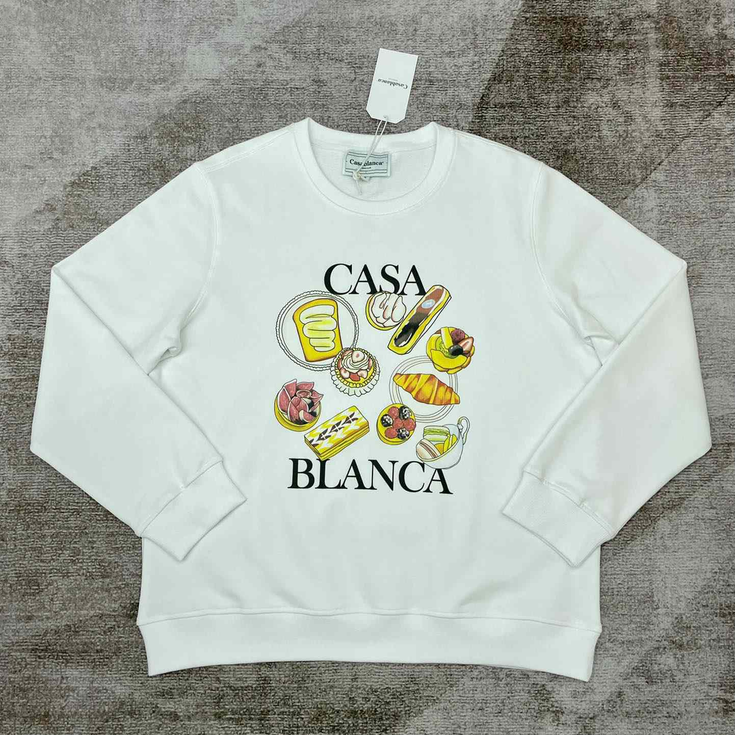 Casablanca Patisseries En Vol Printed Boyfriend Sweatshirt - DesignerGu