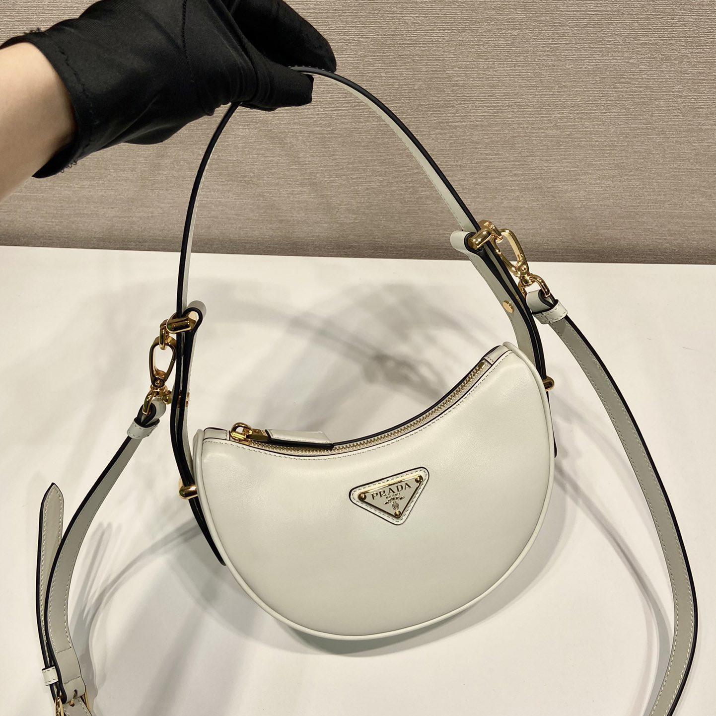 Prada Arqué Leather Mini Shoulder Bag - DesignerGu