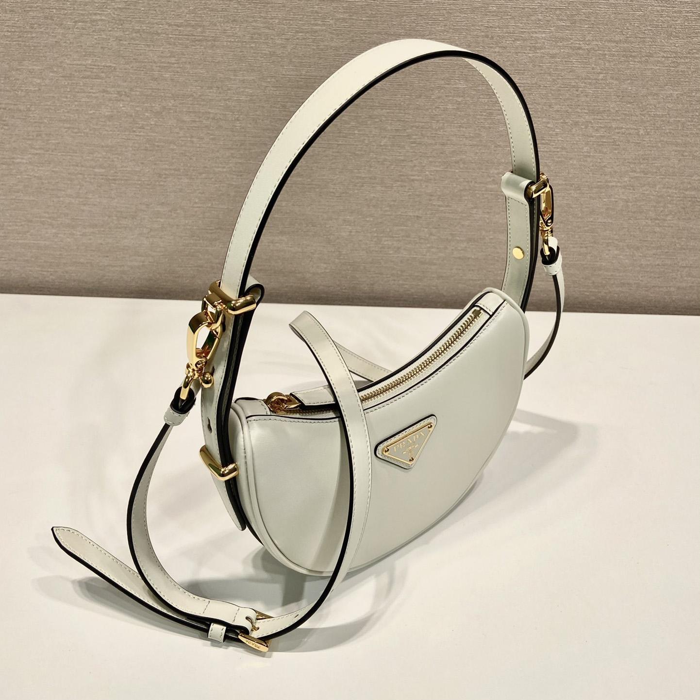 Prada Arqué Leather Mini Shoulder Bag - DesignerGu