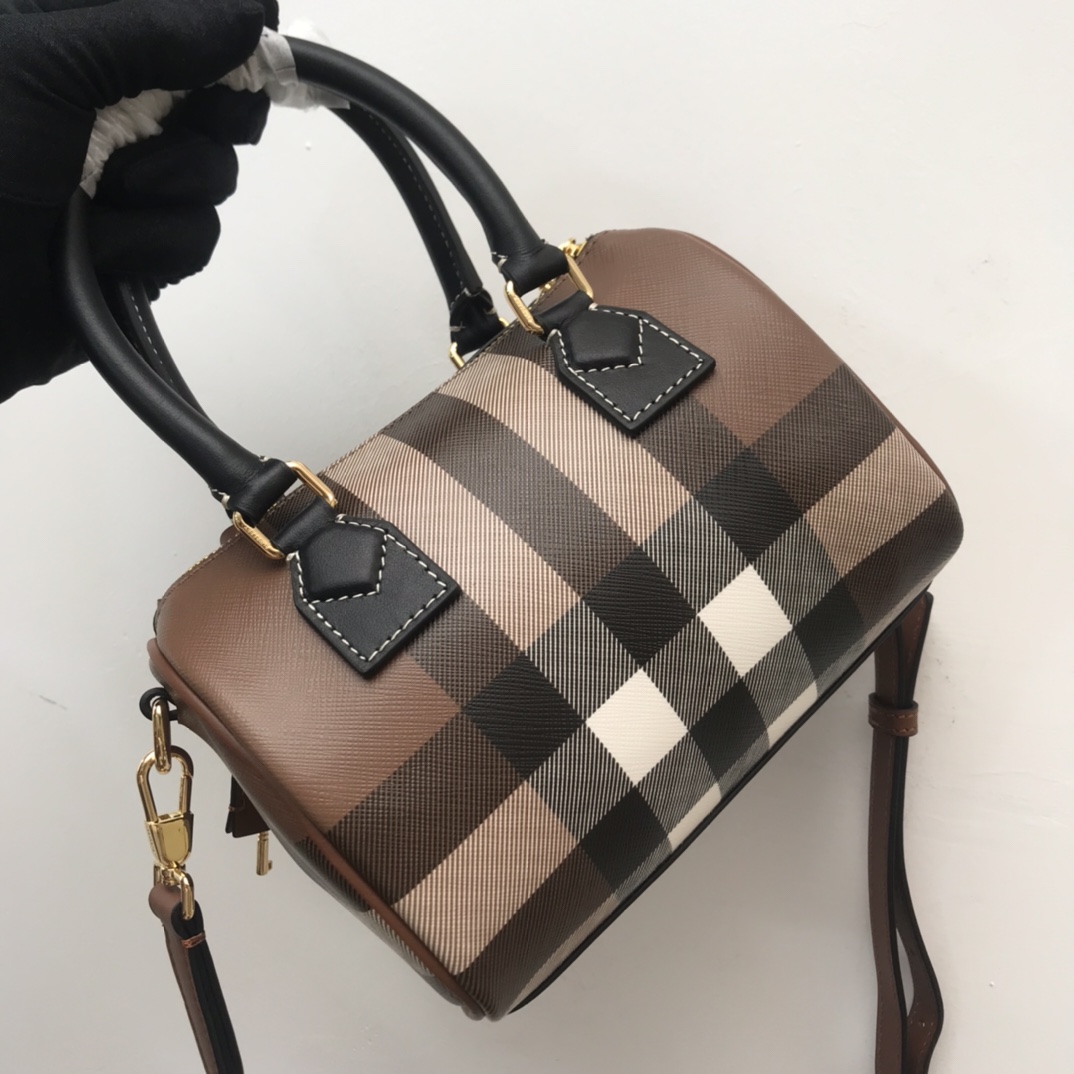 Burberry Check Mini Bowling Bag - DesignerGu