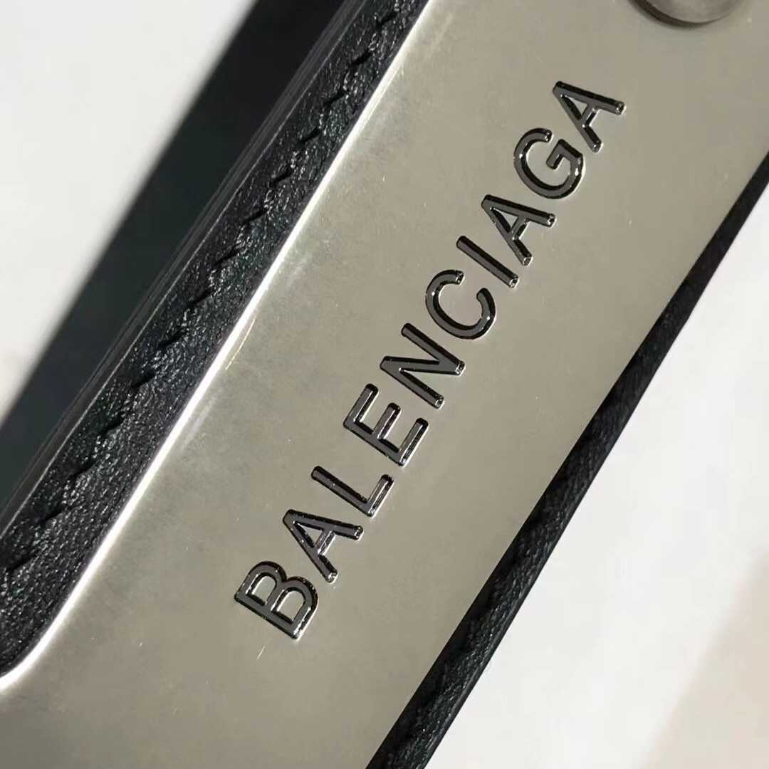 Balenciaga Bottle Opener D Ring Belt In Black - DesignerGu