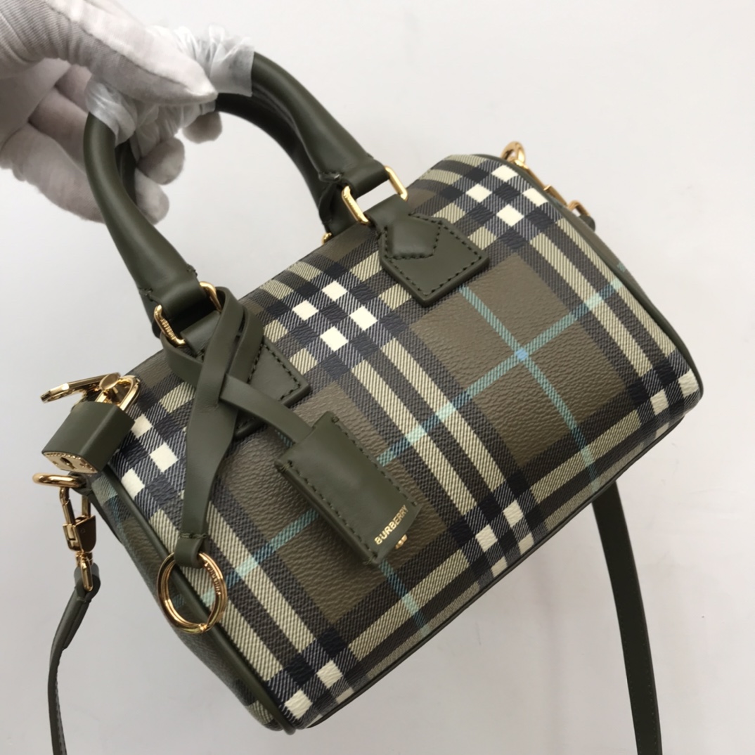 Burberry Check Mini Bowling Bag - DesignerGu