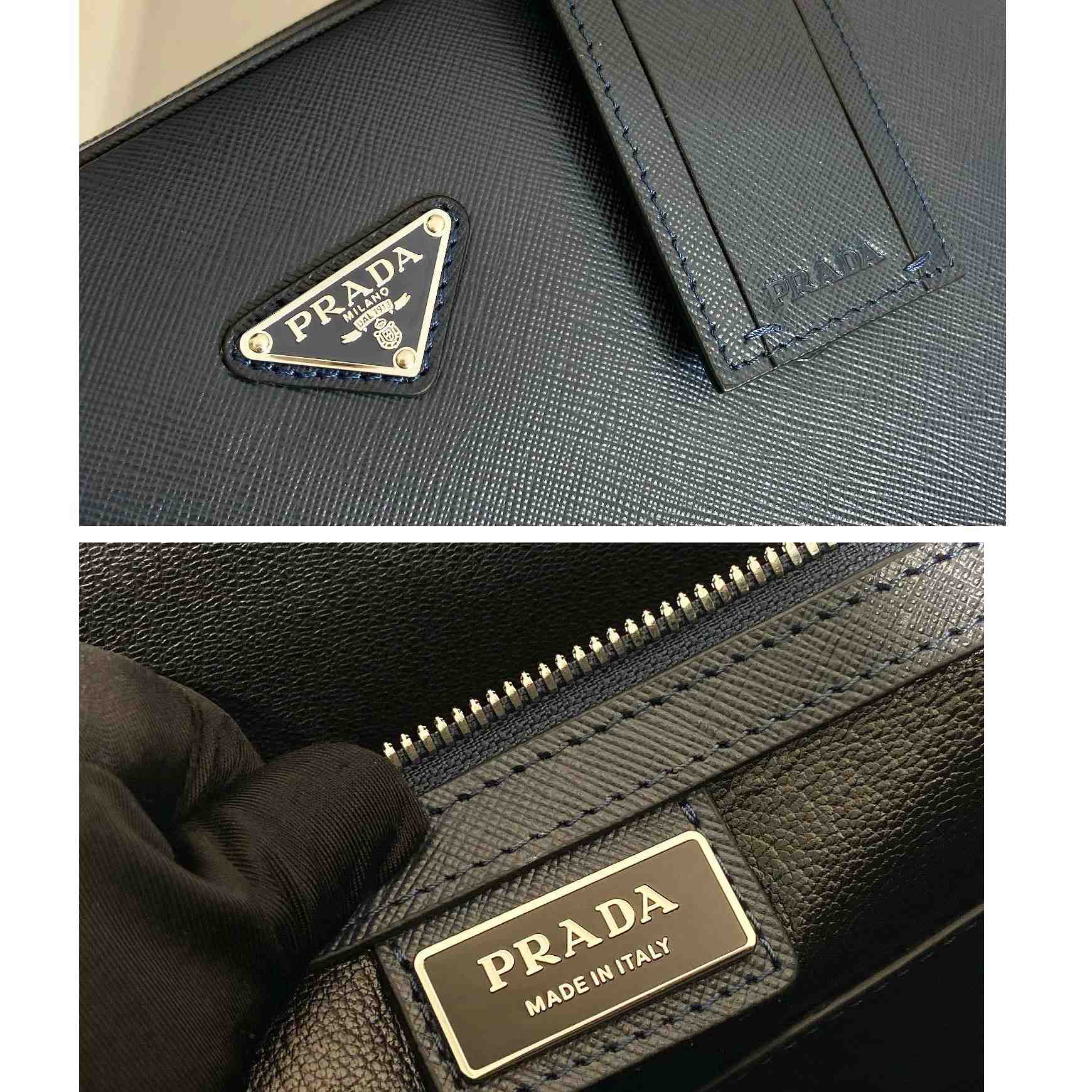 Prada Saffiano Leather Work Bag - DesignerGu