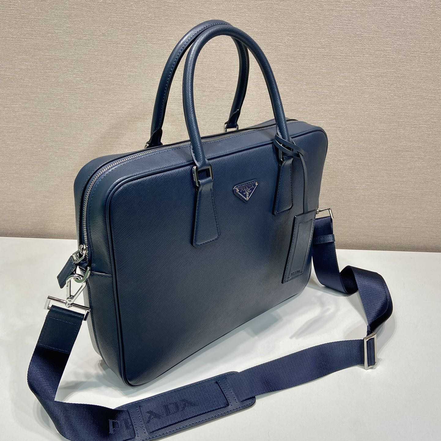 Prada Saffiano Leather Work Bag - DesignerGu