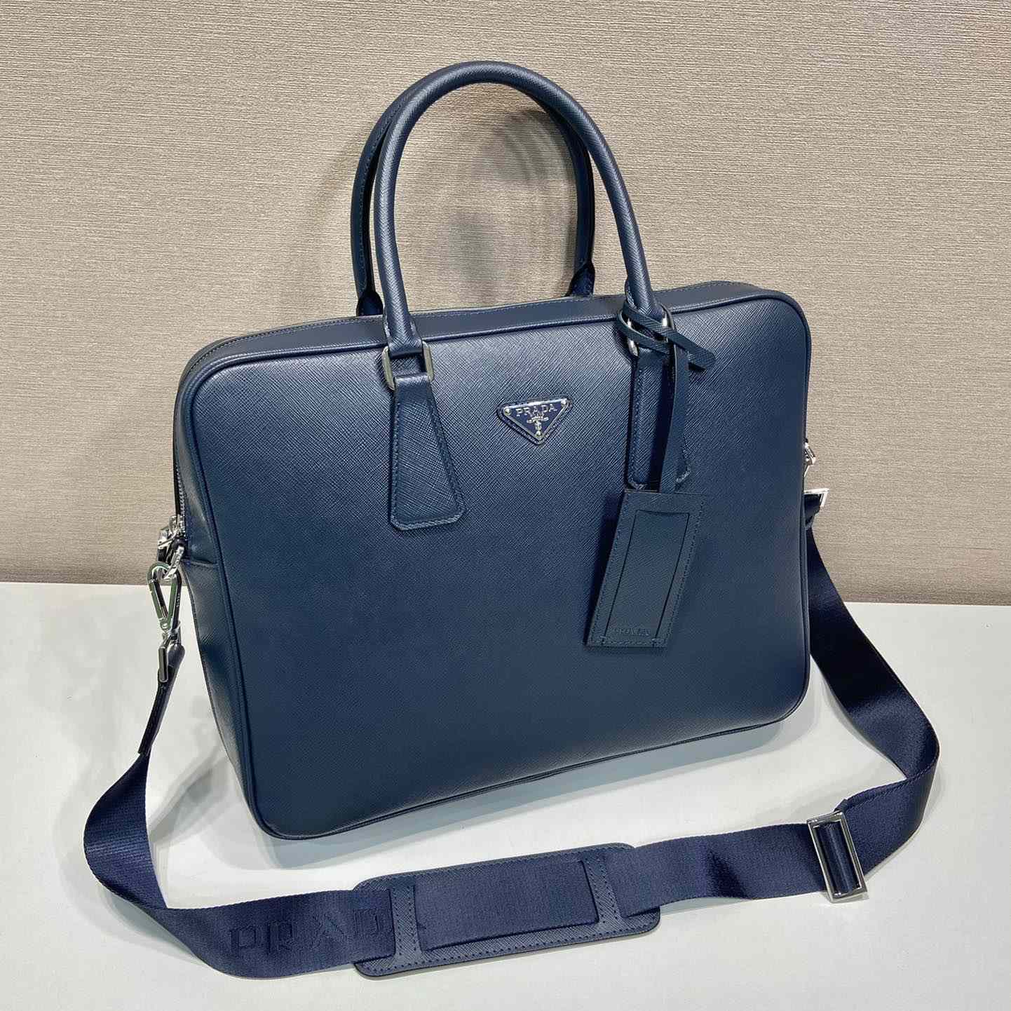 Prada Saffiano Leather Work Bag - DesignerGu