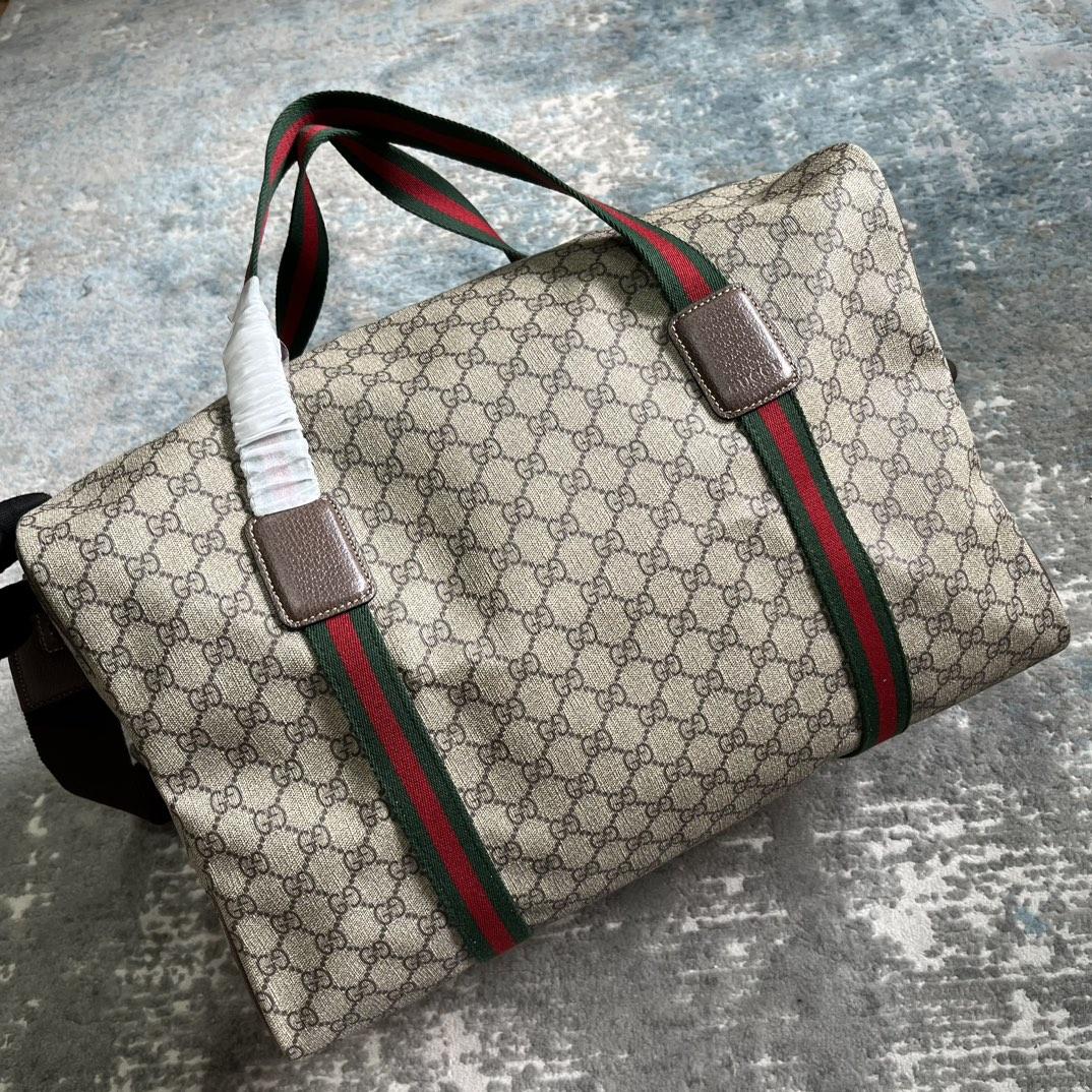 Gucci Maxi Duffle Bag With Web(45.5x 29x 27cm) - DesignerGu