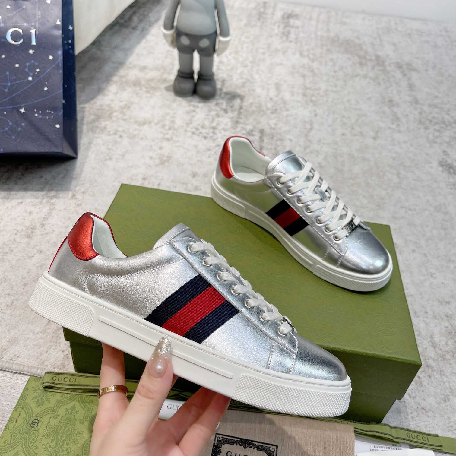 Gucci Ace Sneaker With Web - DesignerGu