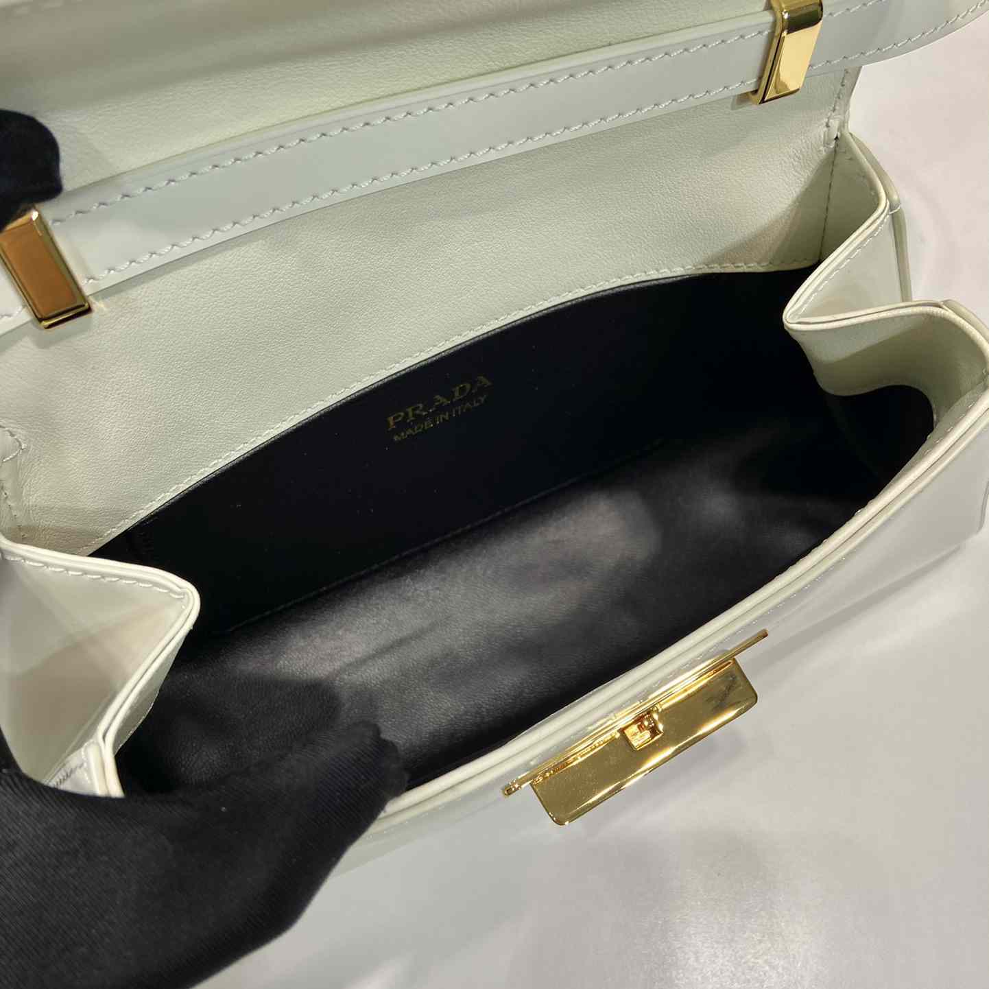 Prada Medium Brushed Leather Handbag - DesignerGu