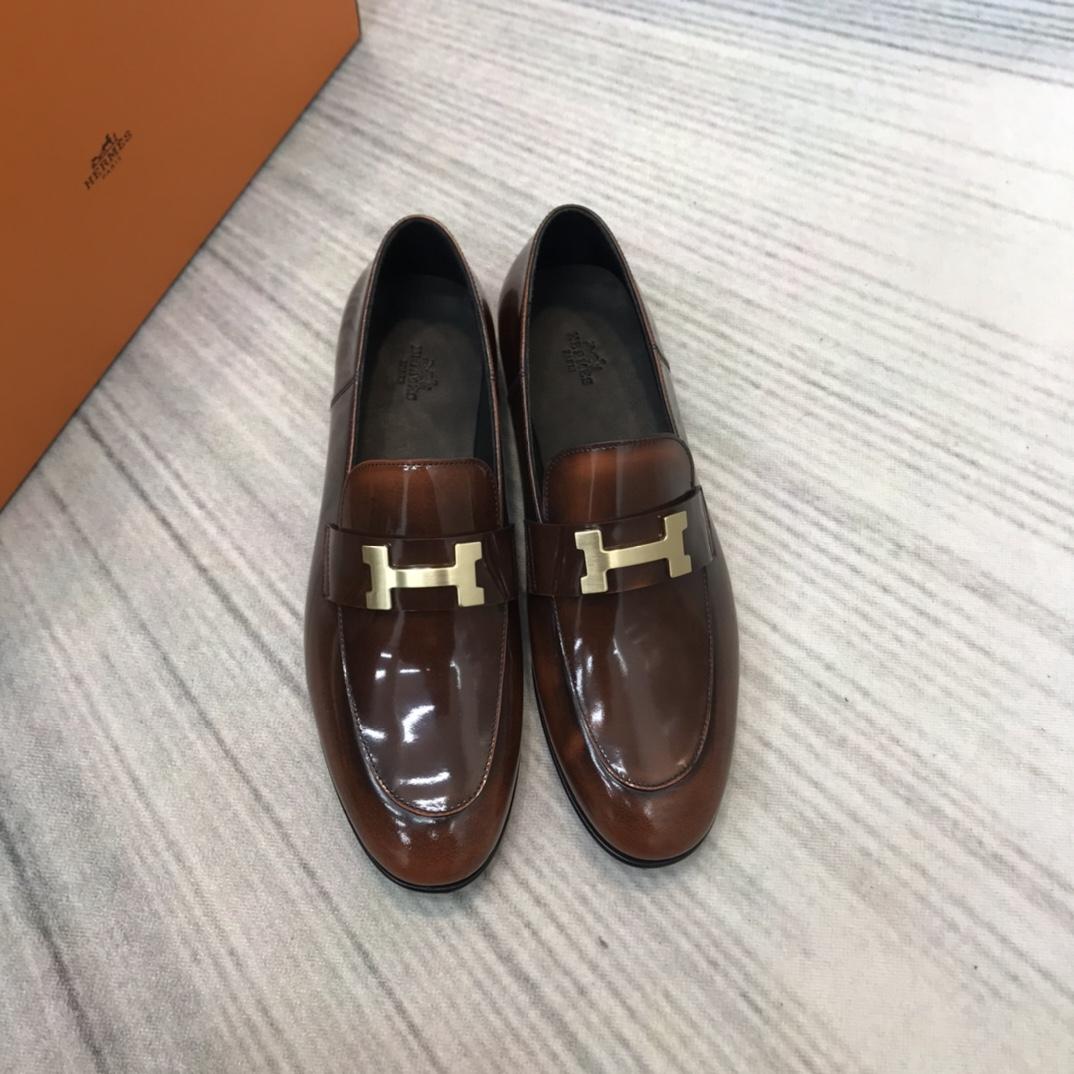 Hermes Loafers In Leather - DesignerGu