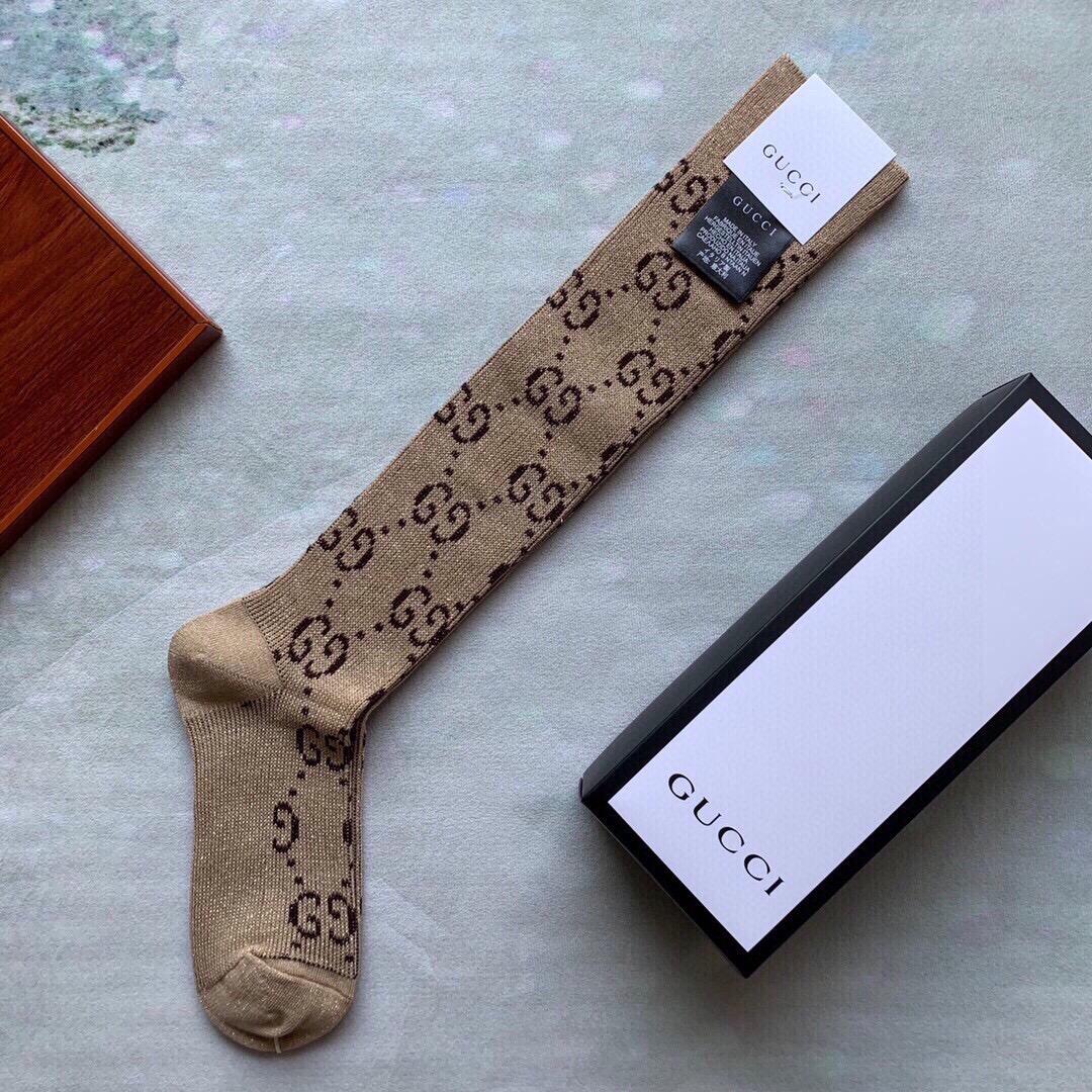 Gucci Lame GG Socks - DesignerGu