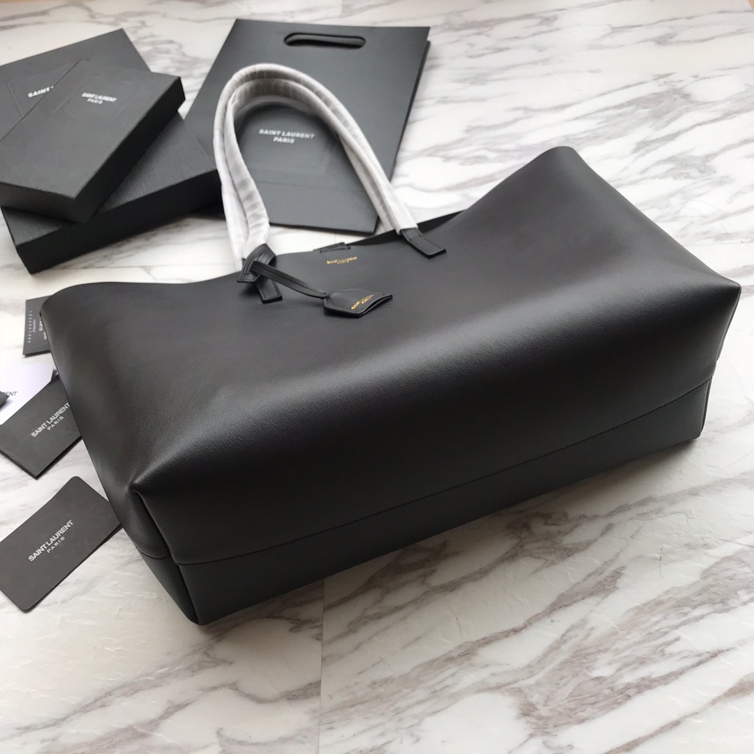 Saint Laurent Shopping Bag In Supple Leather (38x28x13cm) - DesignerGu