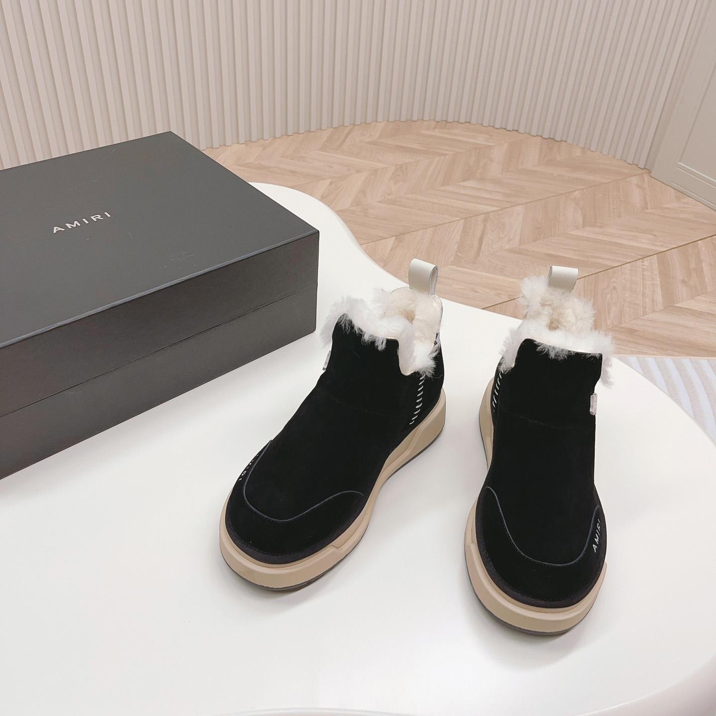 Amiri Malibu Shearling Lined Suede Boots - DesignerGu