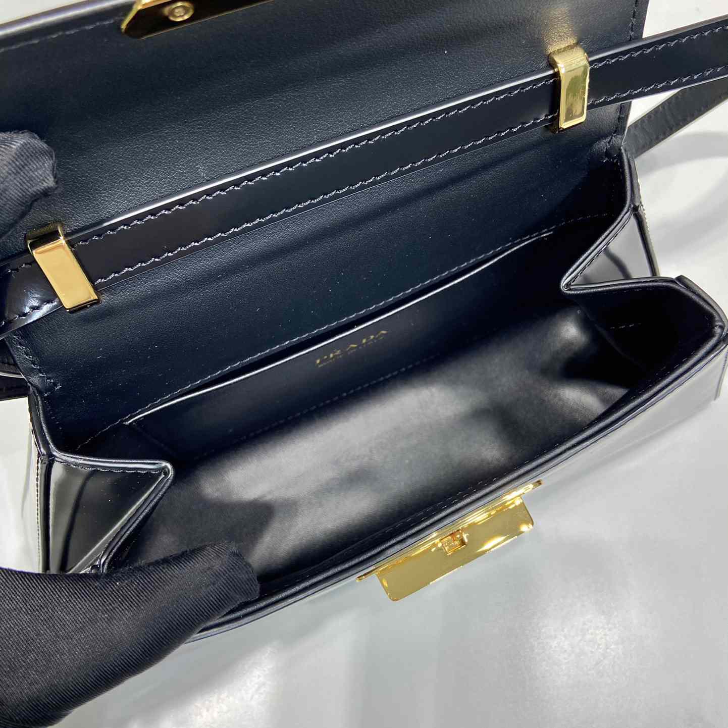 Prada Medium Brushed Leather Handbag - DesignerGu