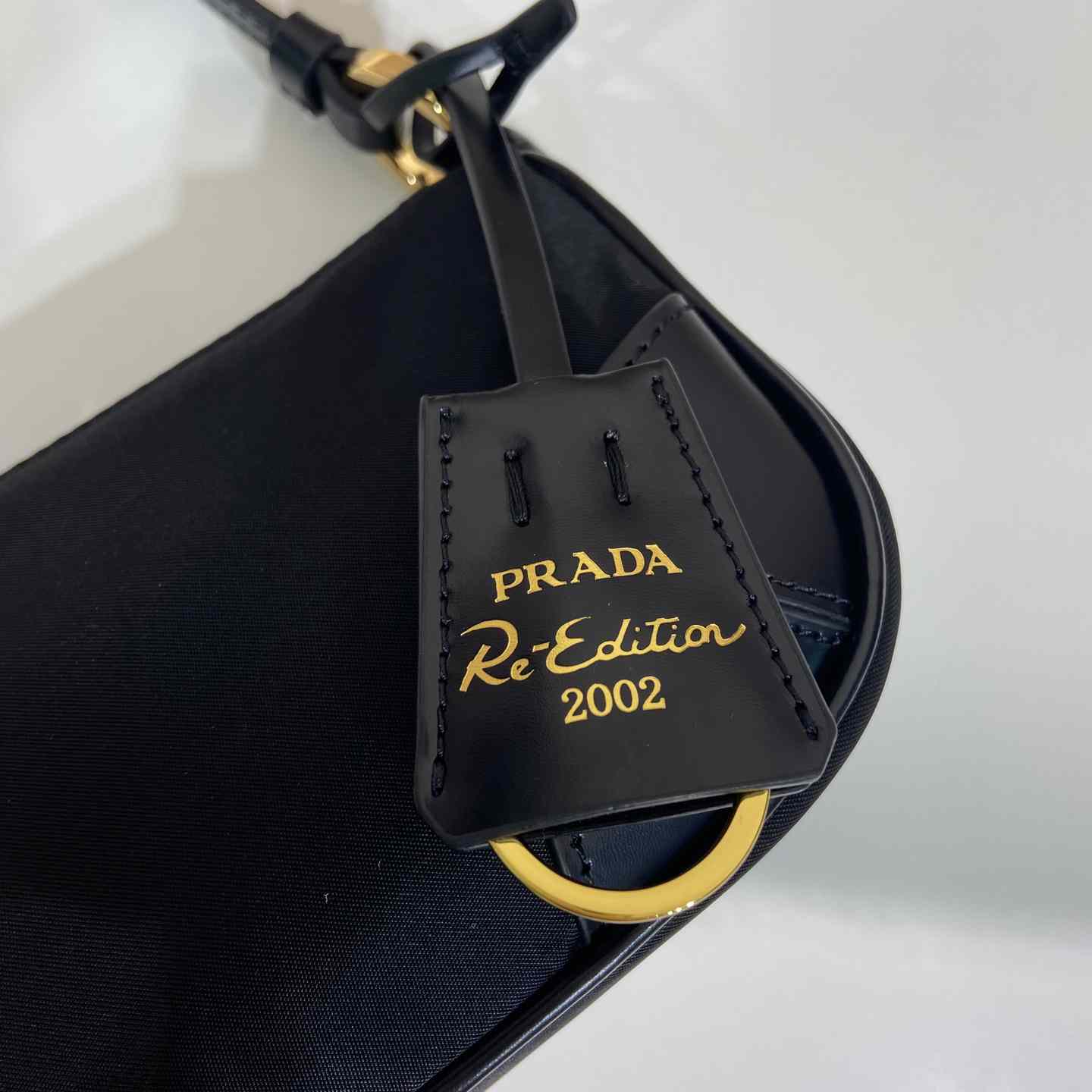 Prada Re-Edition 2002 Re-Nylon And Brushed Leather Shoulder Bag - DesignerGu