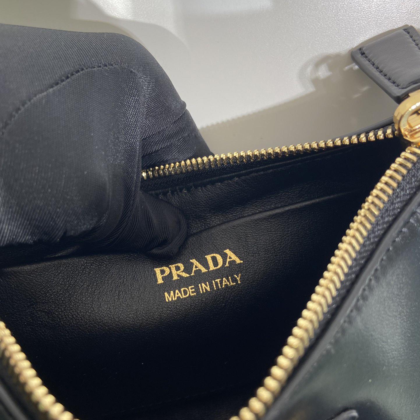 Prada Arqué Leather Mini Shoulder Bag - DesignerGu