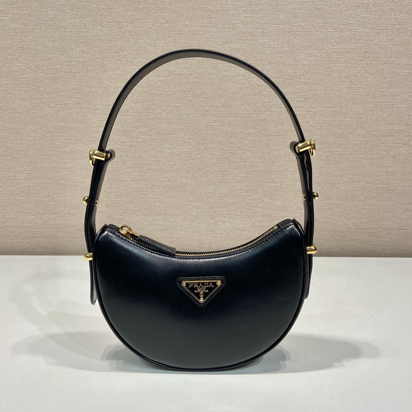 Prada Arqué Leather Mini Shoulder Bag - DesignerGu