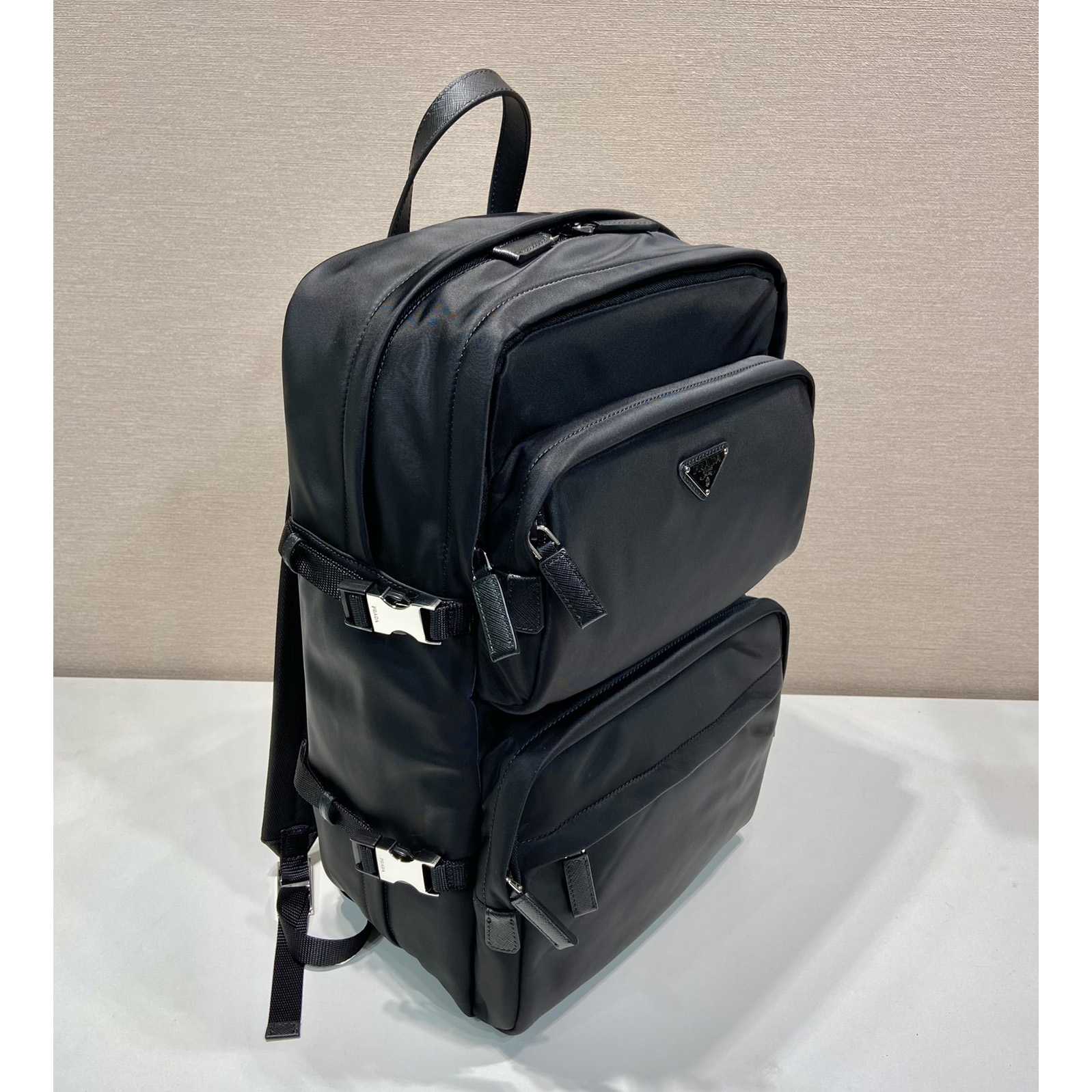 Prada Re-Nylon And Saffiano Leather Backpack - DesignerGu