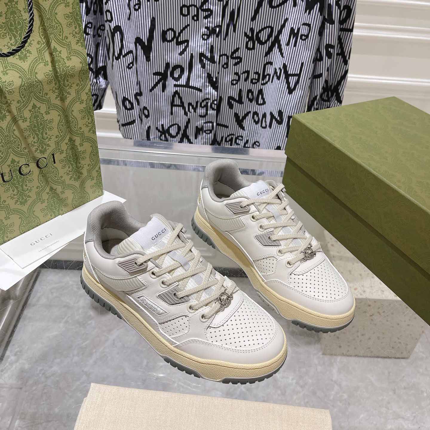 Gucci Distressed Effect Sneaker - DesignerGu