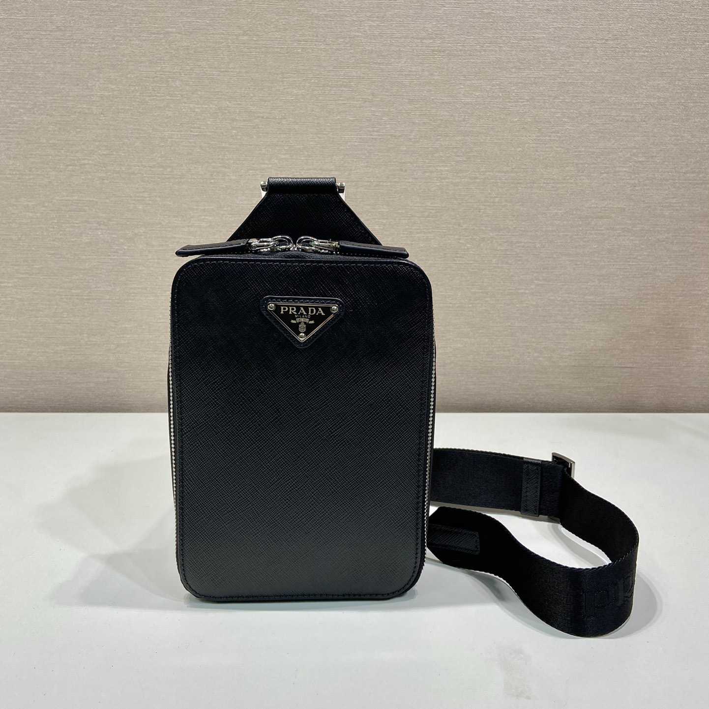 Prada Brique Saffiano Leather Bag - DesignerGu
