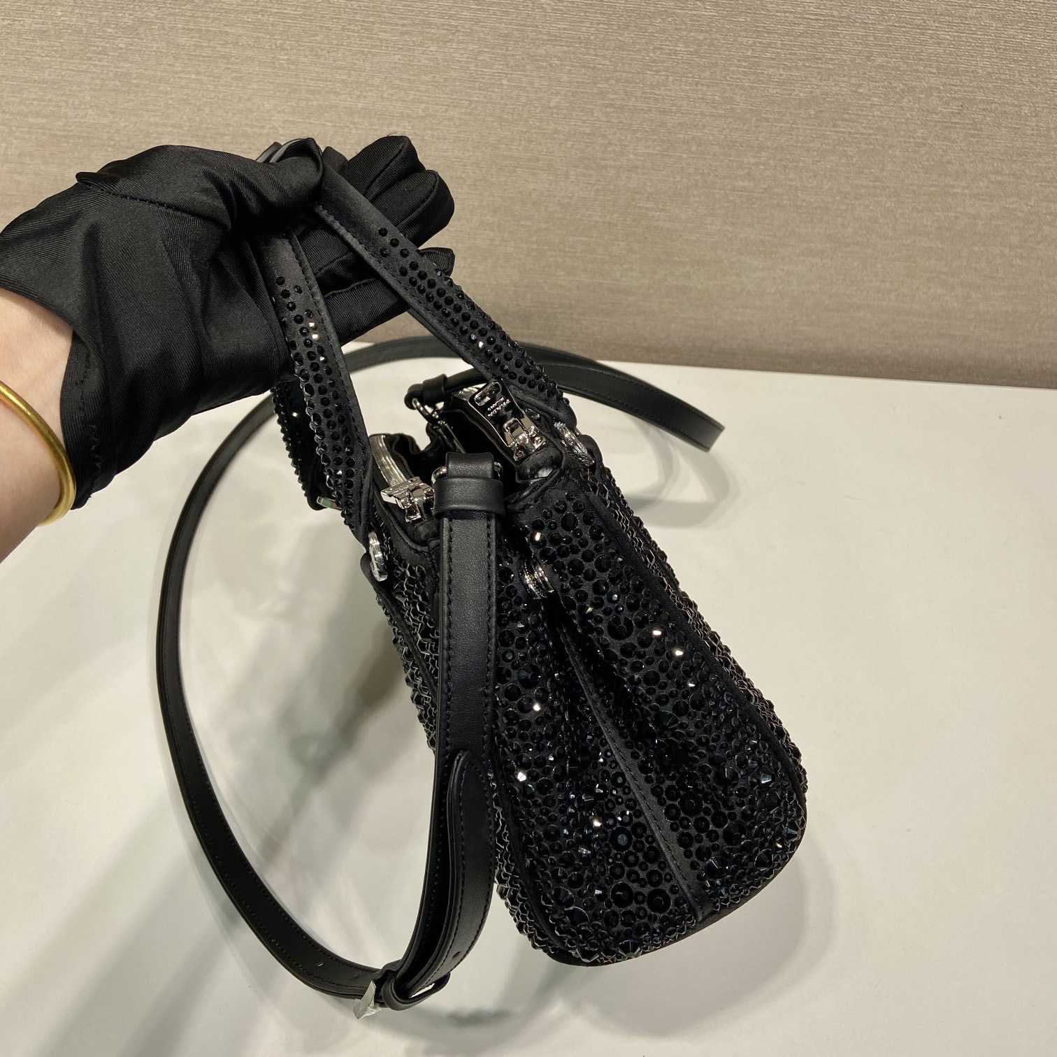 Prada Galleria Satin Mini-bag With Crystals - DesignerGu