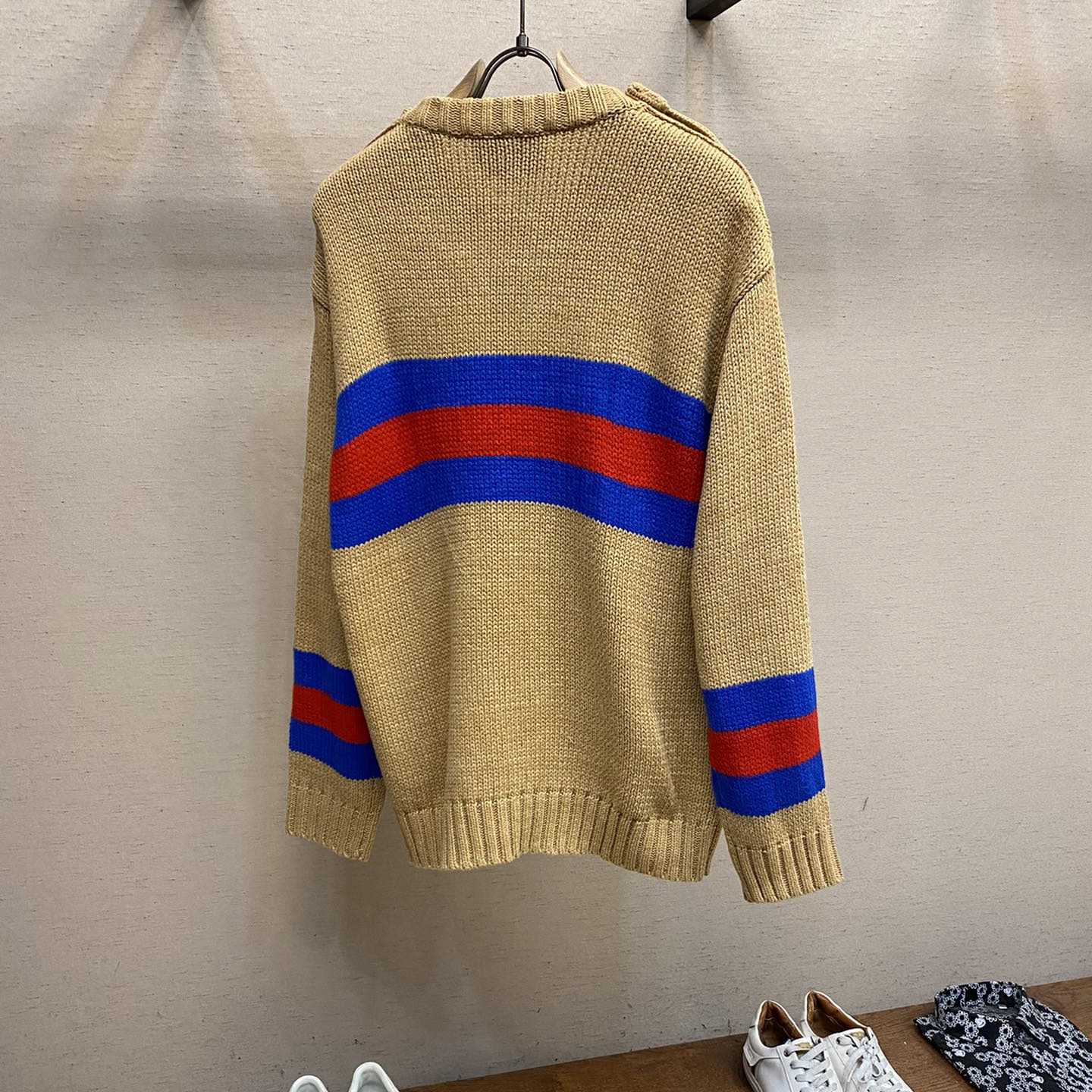 Gucci Wool Mohair Sweater With Web Intarsia - DesignerGu